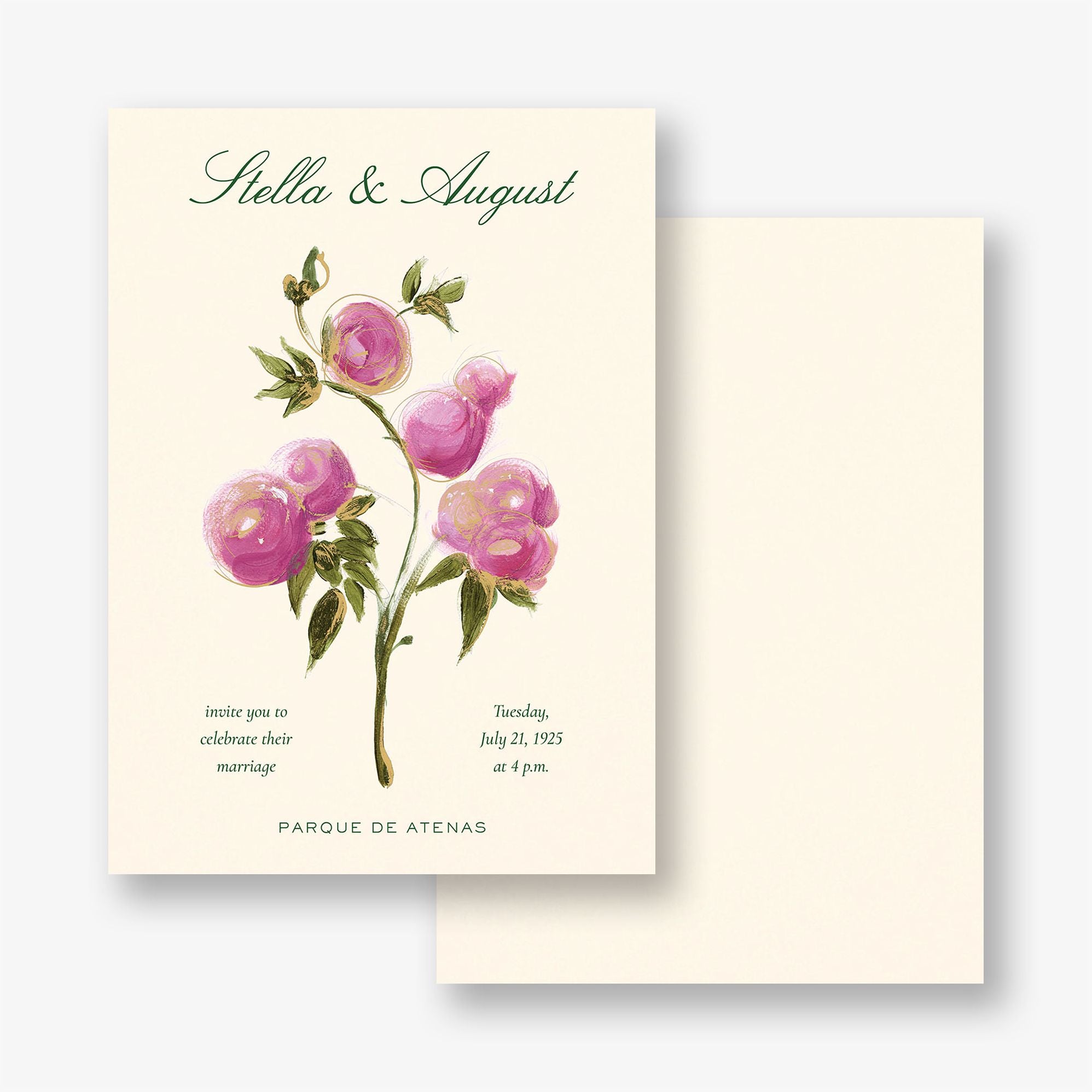 Vintage Blooms Wedding Invitation
