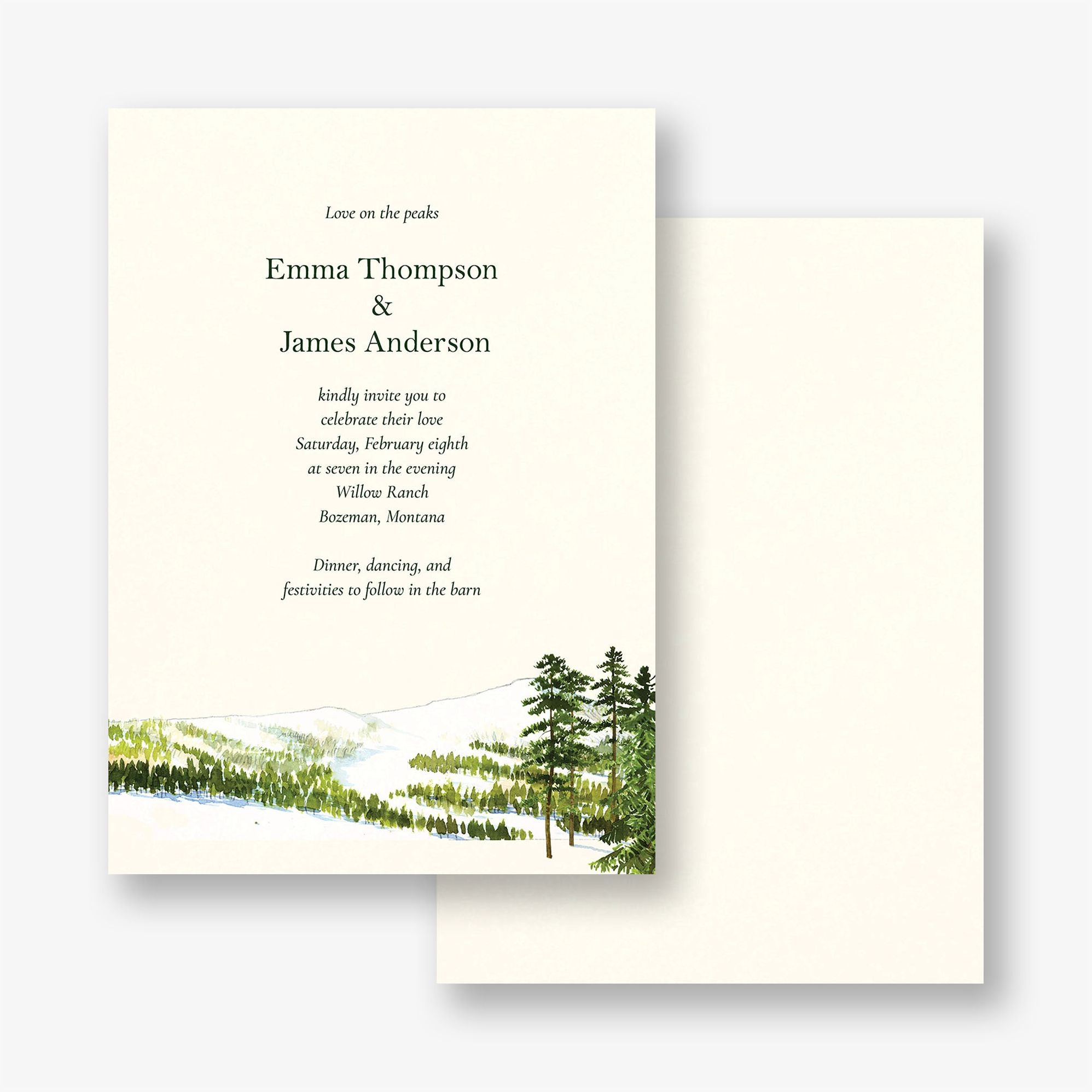 Snow-Capped Clearing Wedding Invitation