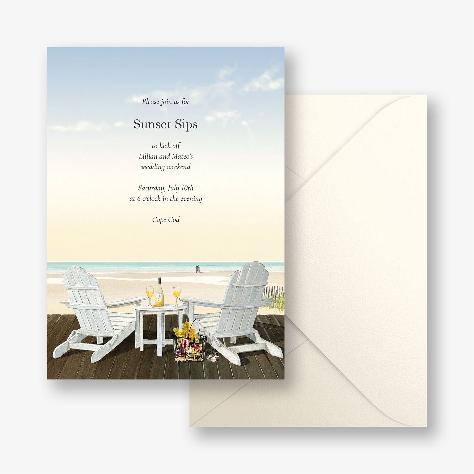 Beach Sunset Wedding Invitation
