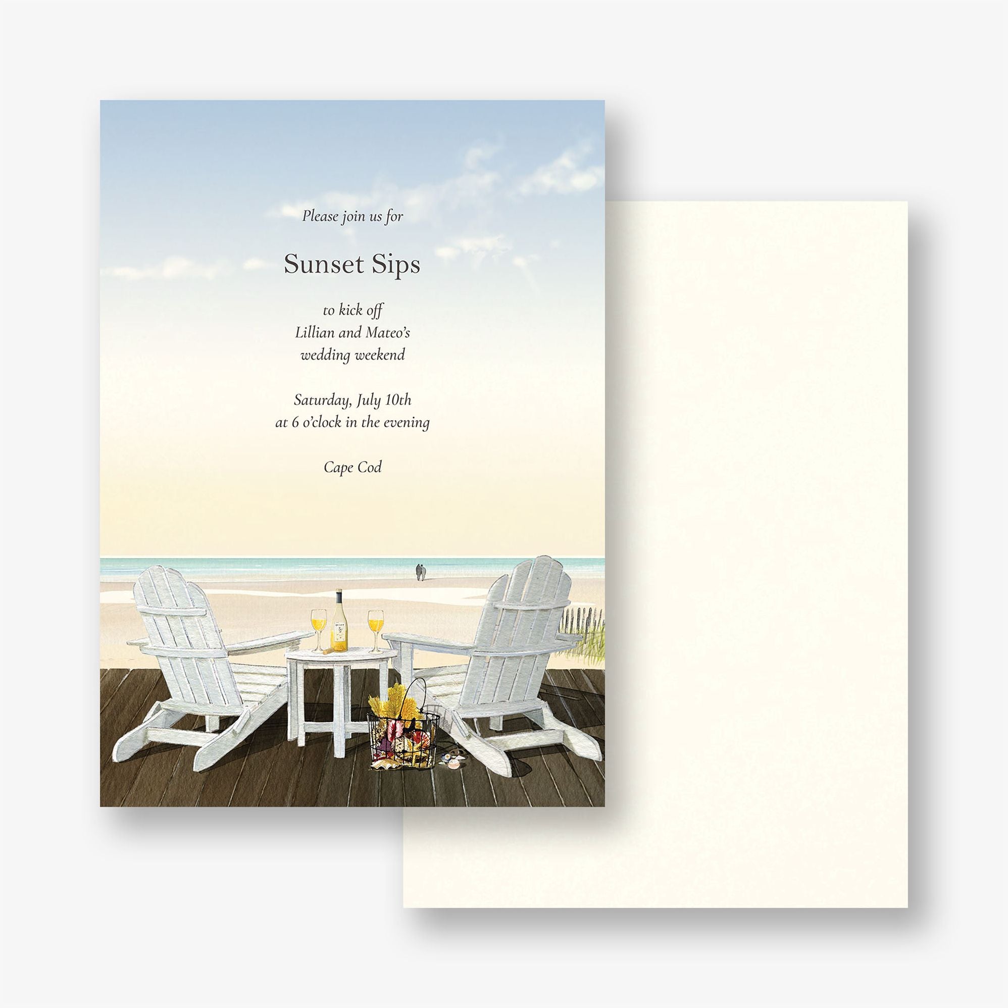 Beach Sunset Wedding Invitation