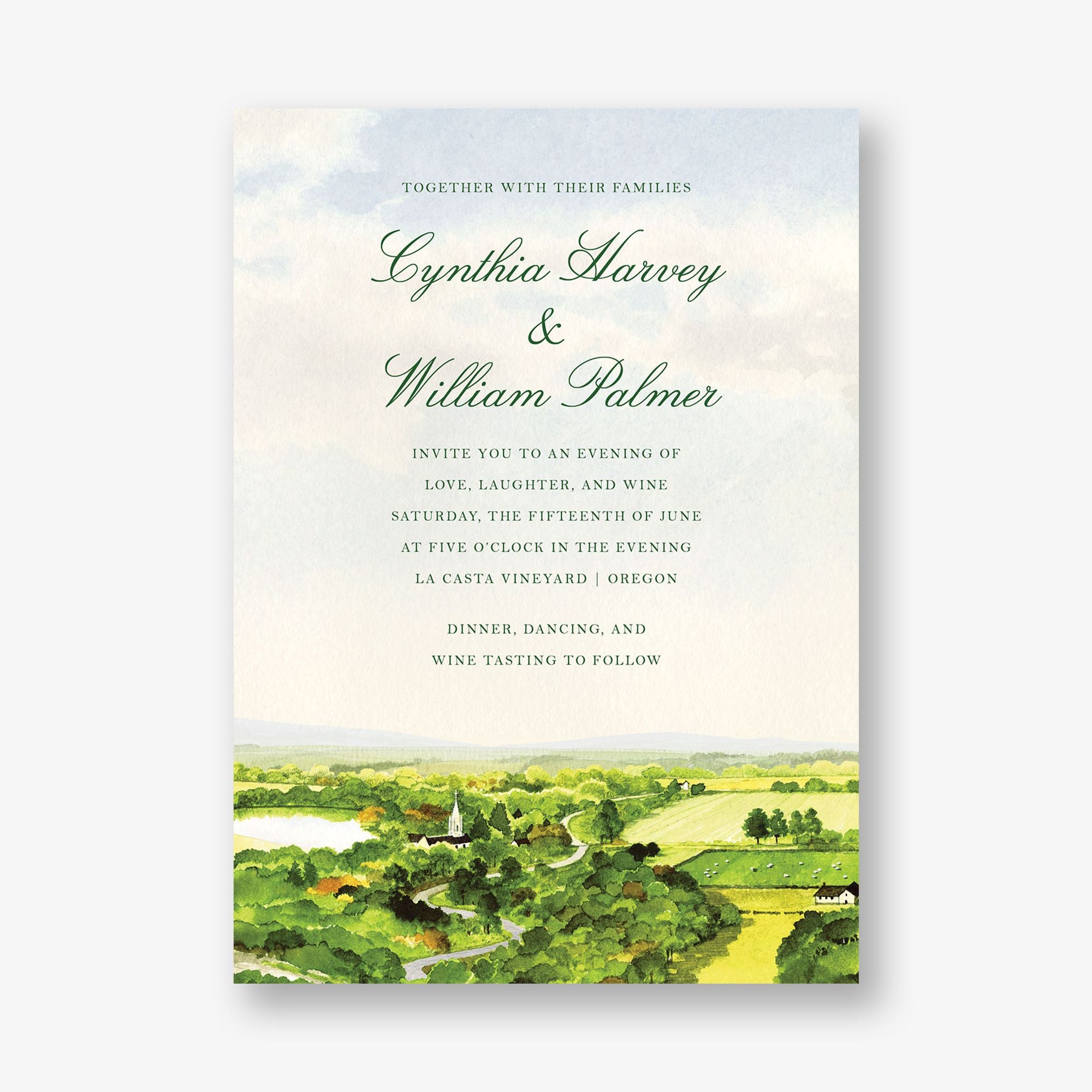 Vineyard Views Wedding Invitation
