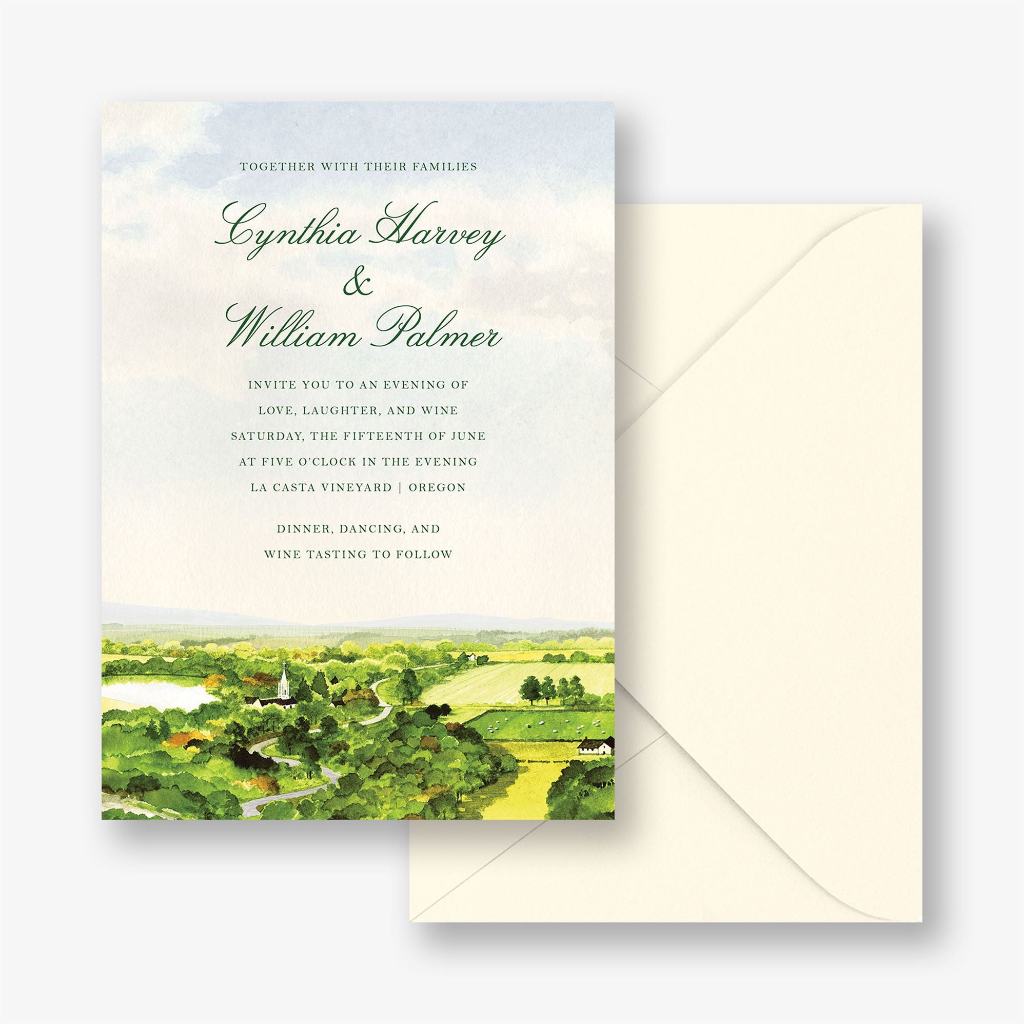 Vineyard Views Wedding Invitation