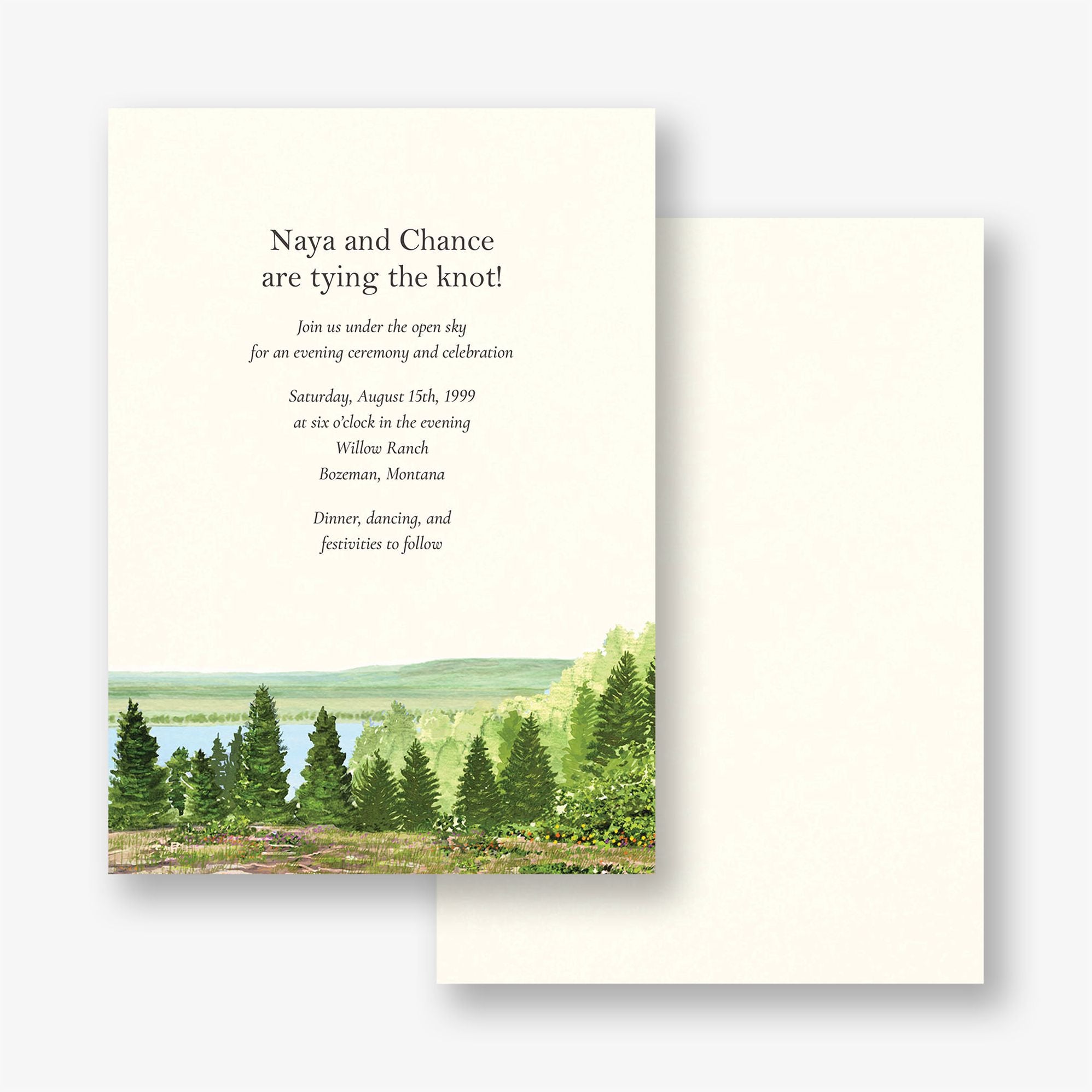 Open Sky Wedding Invitation