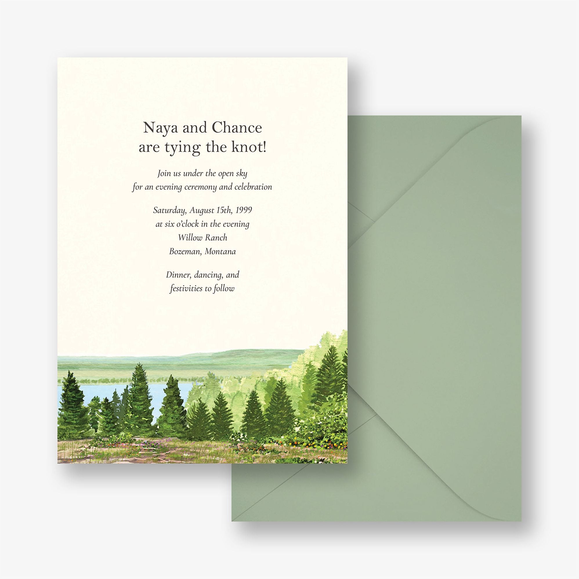 Open Sky Wedding Invitation