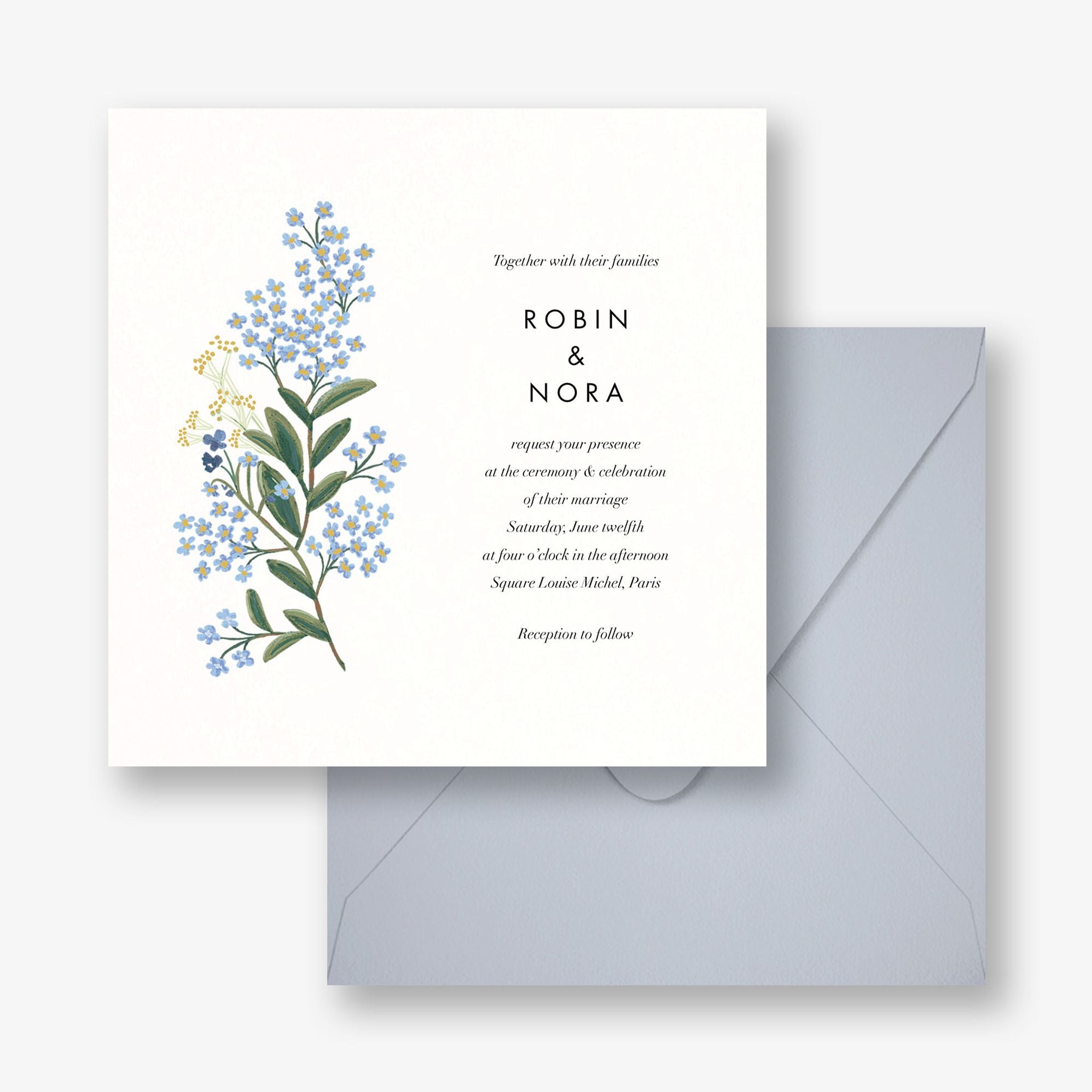 Forget-Me-Not Wedding Invitation