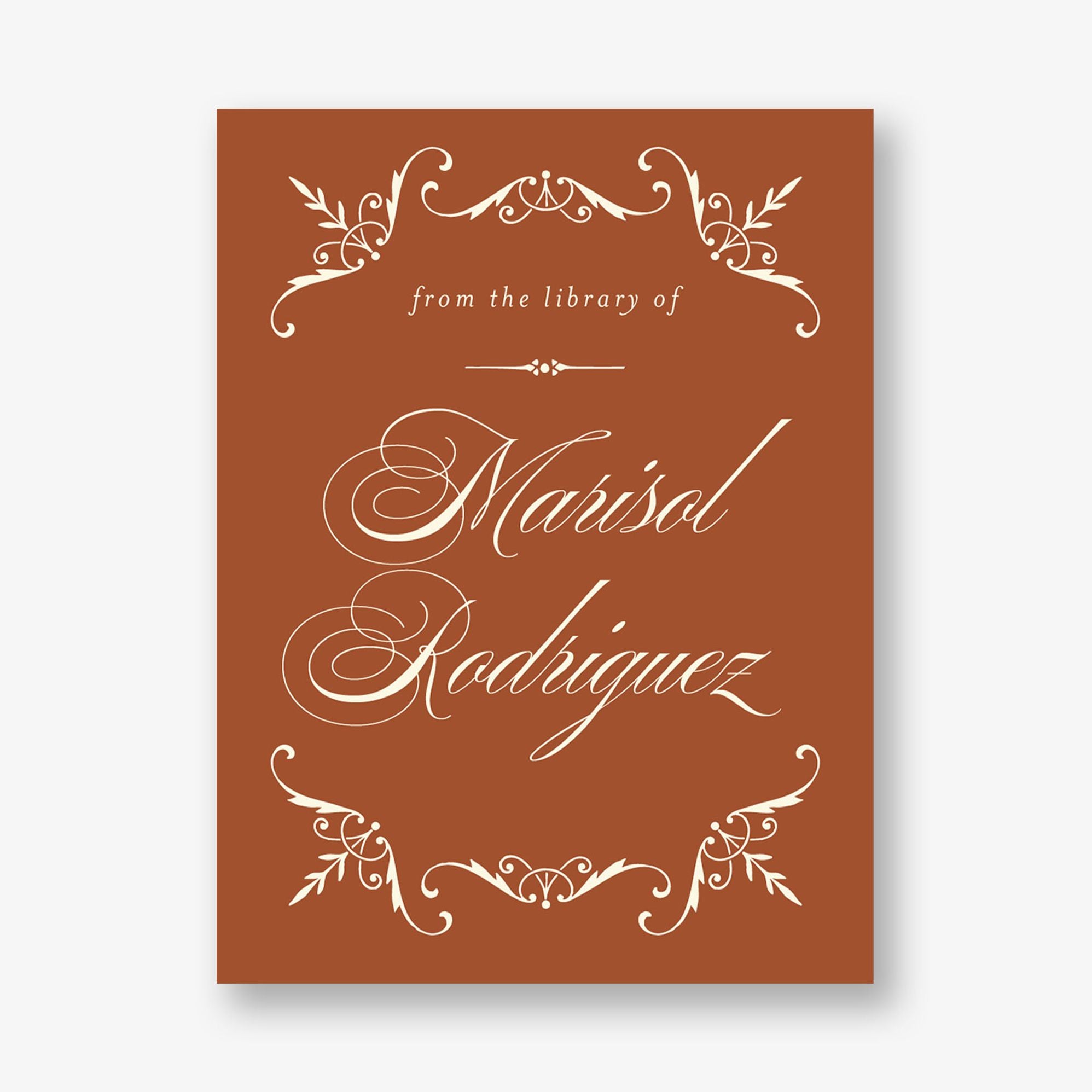 Vintage Filigree Adhesive Bookplates