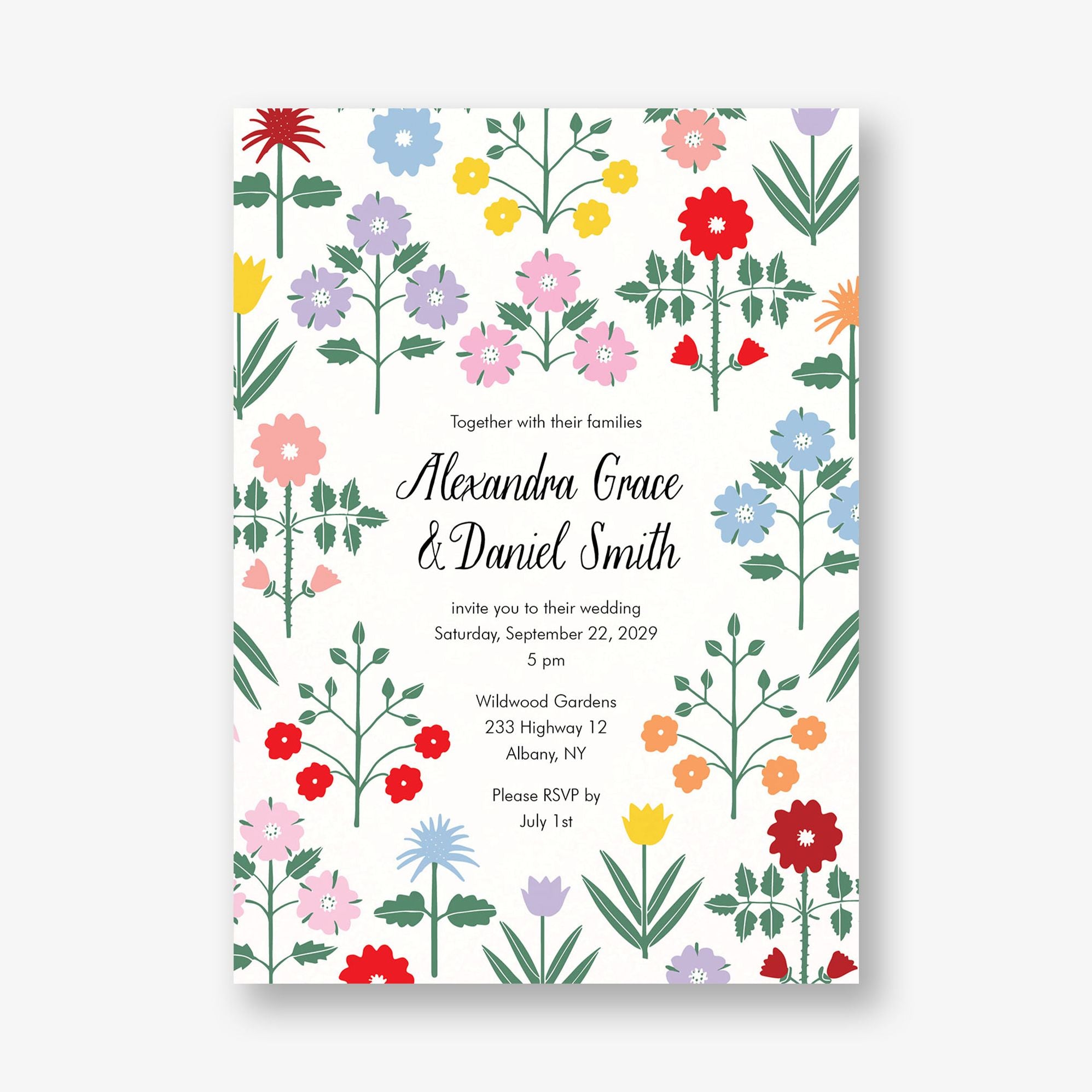 Betty's Garden Wedding Invitation