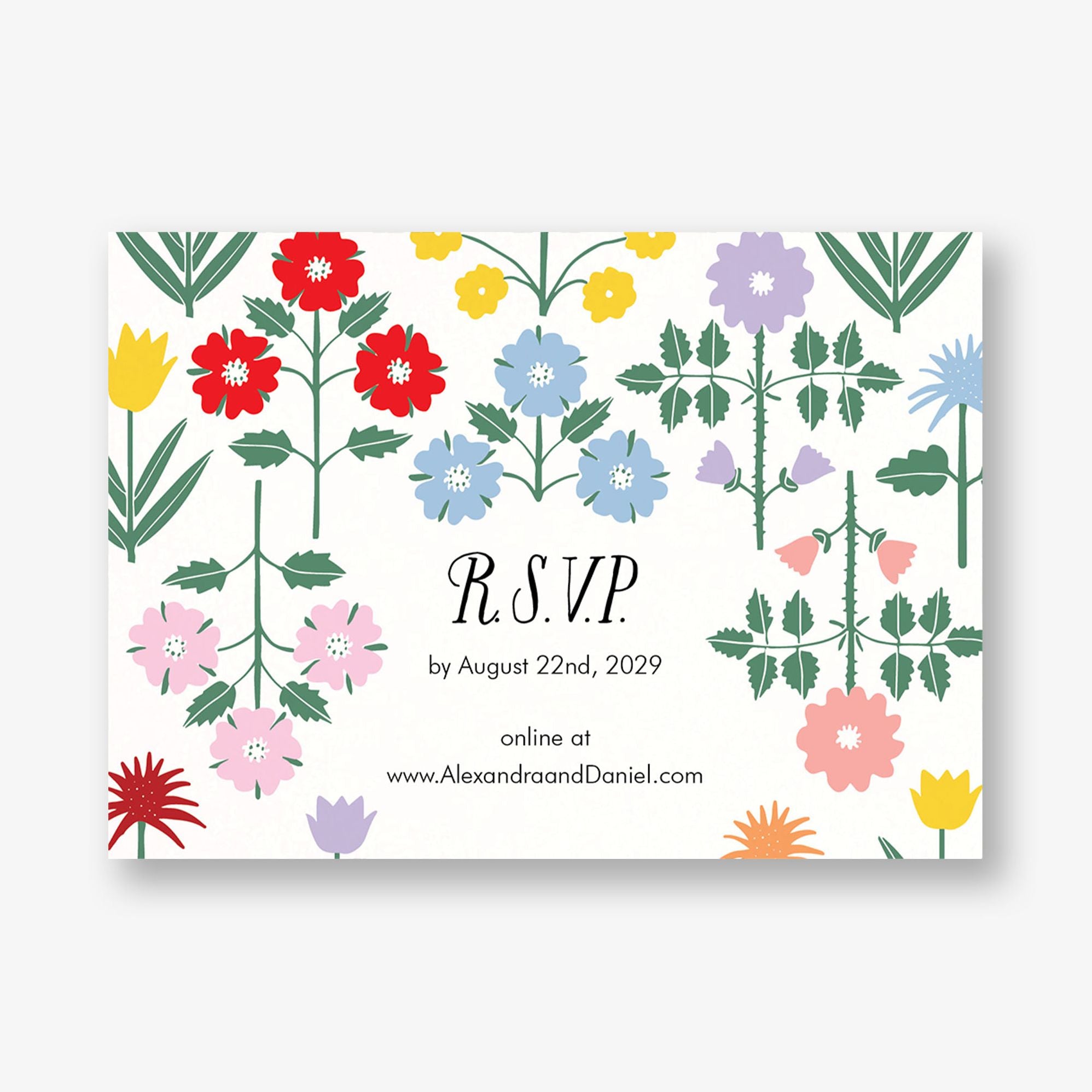 Betty's Garden Response Card