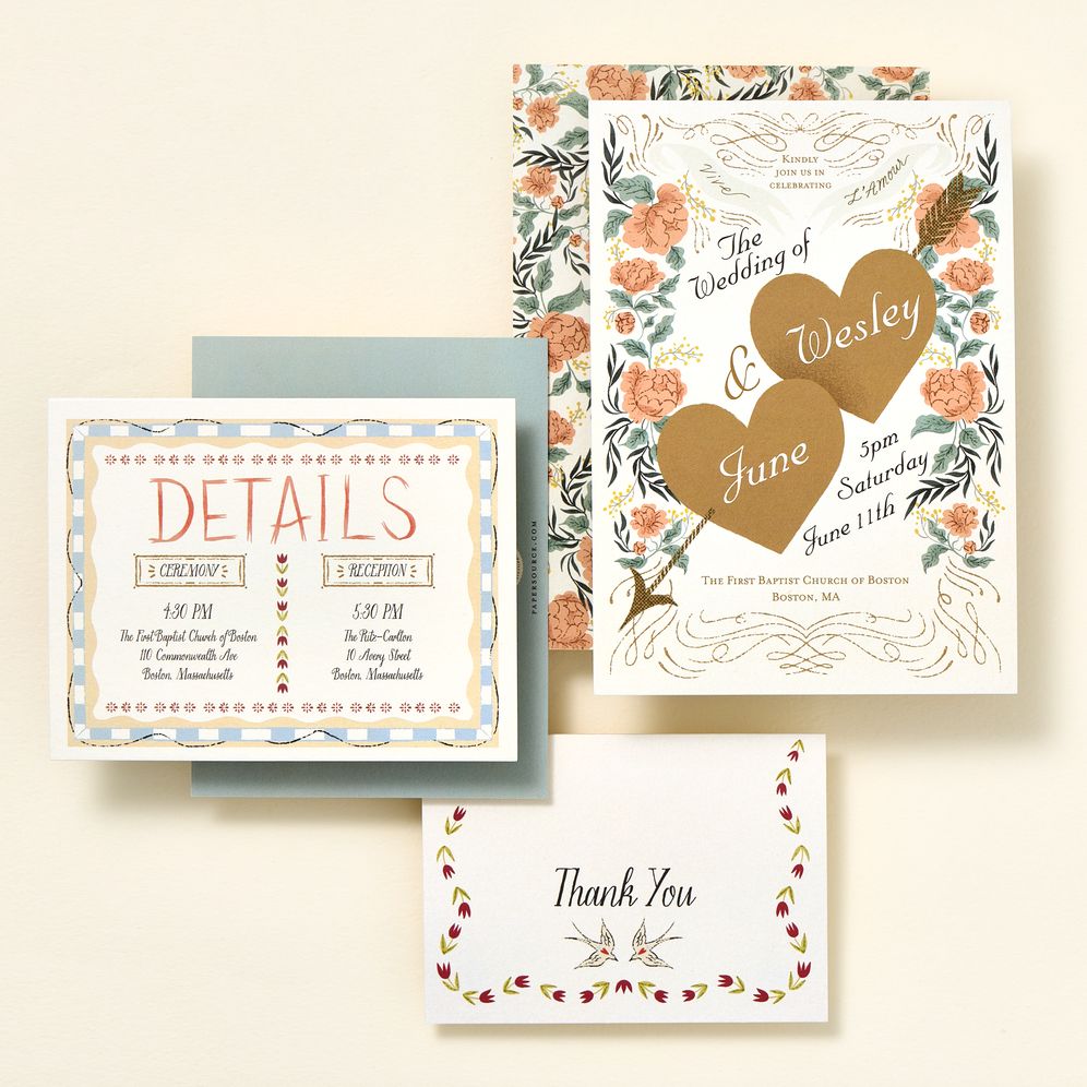 Vintage Hearts Information Card