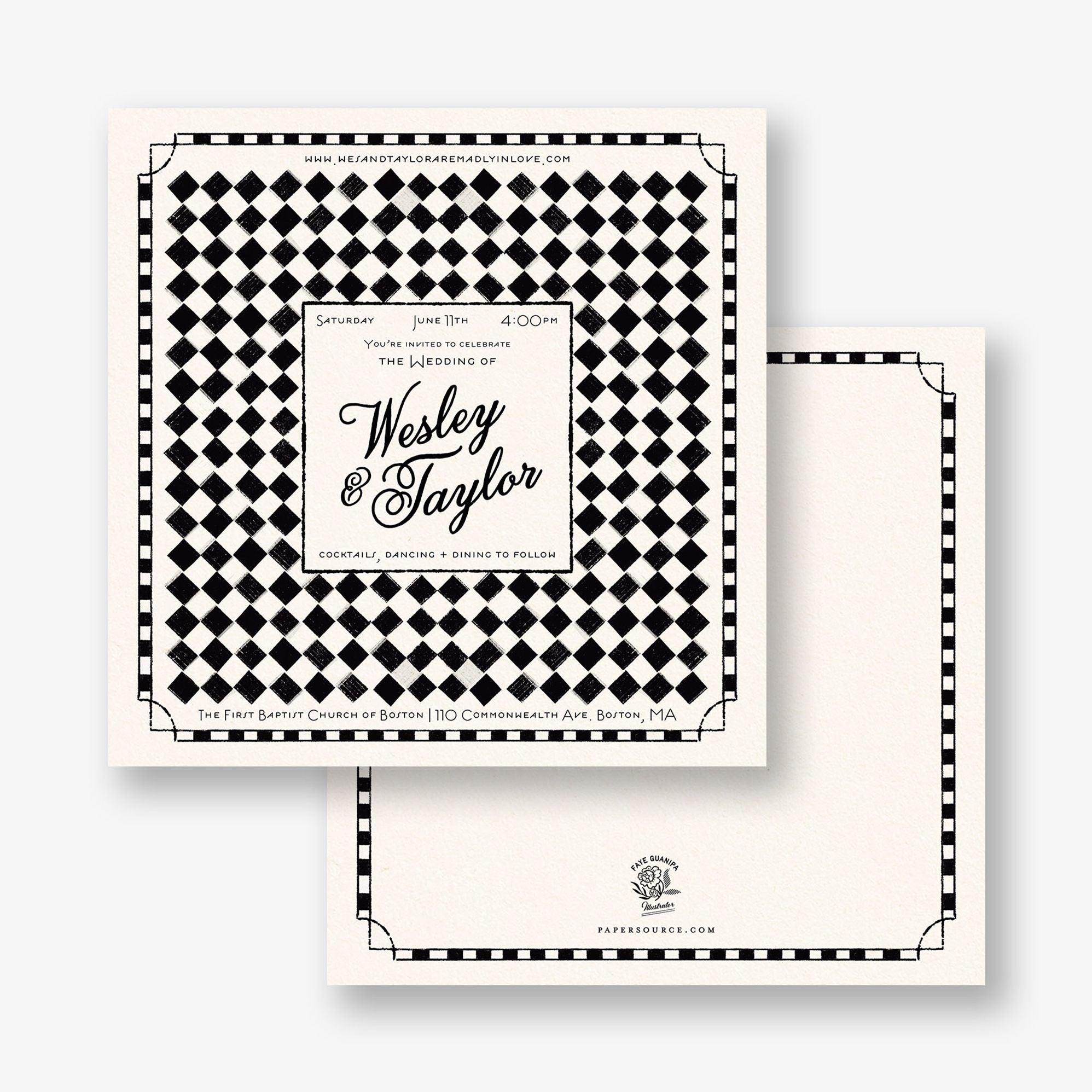 Vintage NYC Deli Wedding Invitation