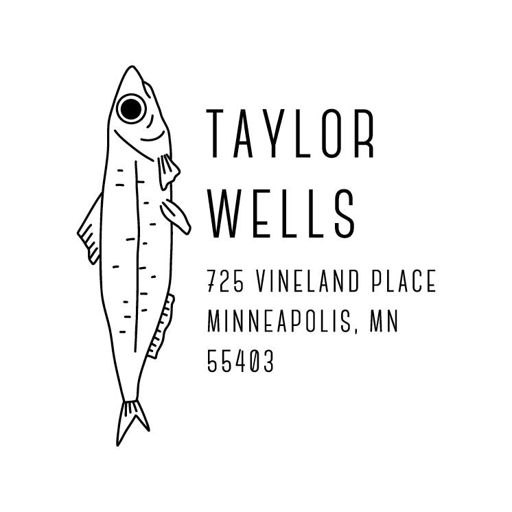 Minnows Custom Stamp