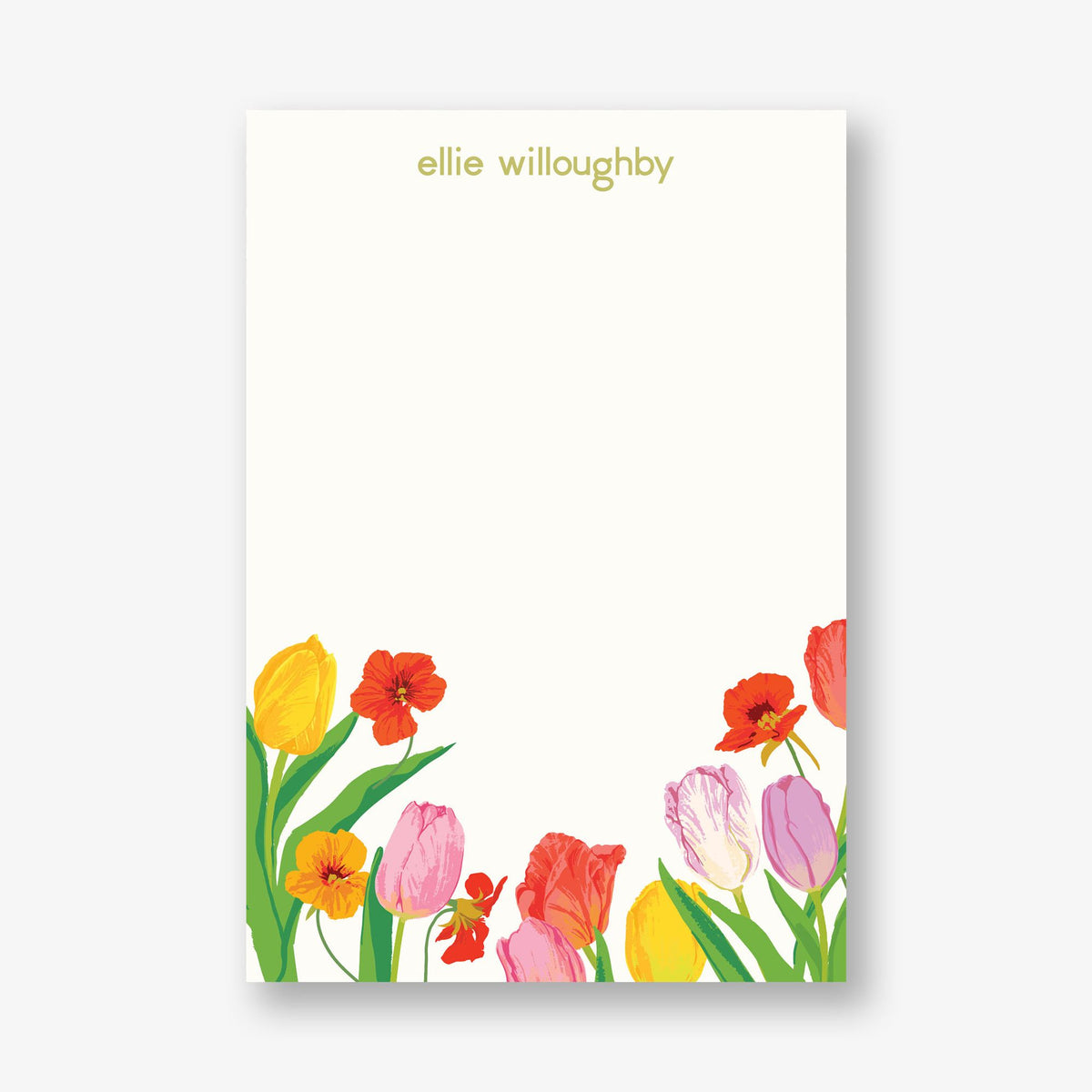 Spring Floral Personalized Notepad Set | Paper Source