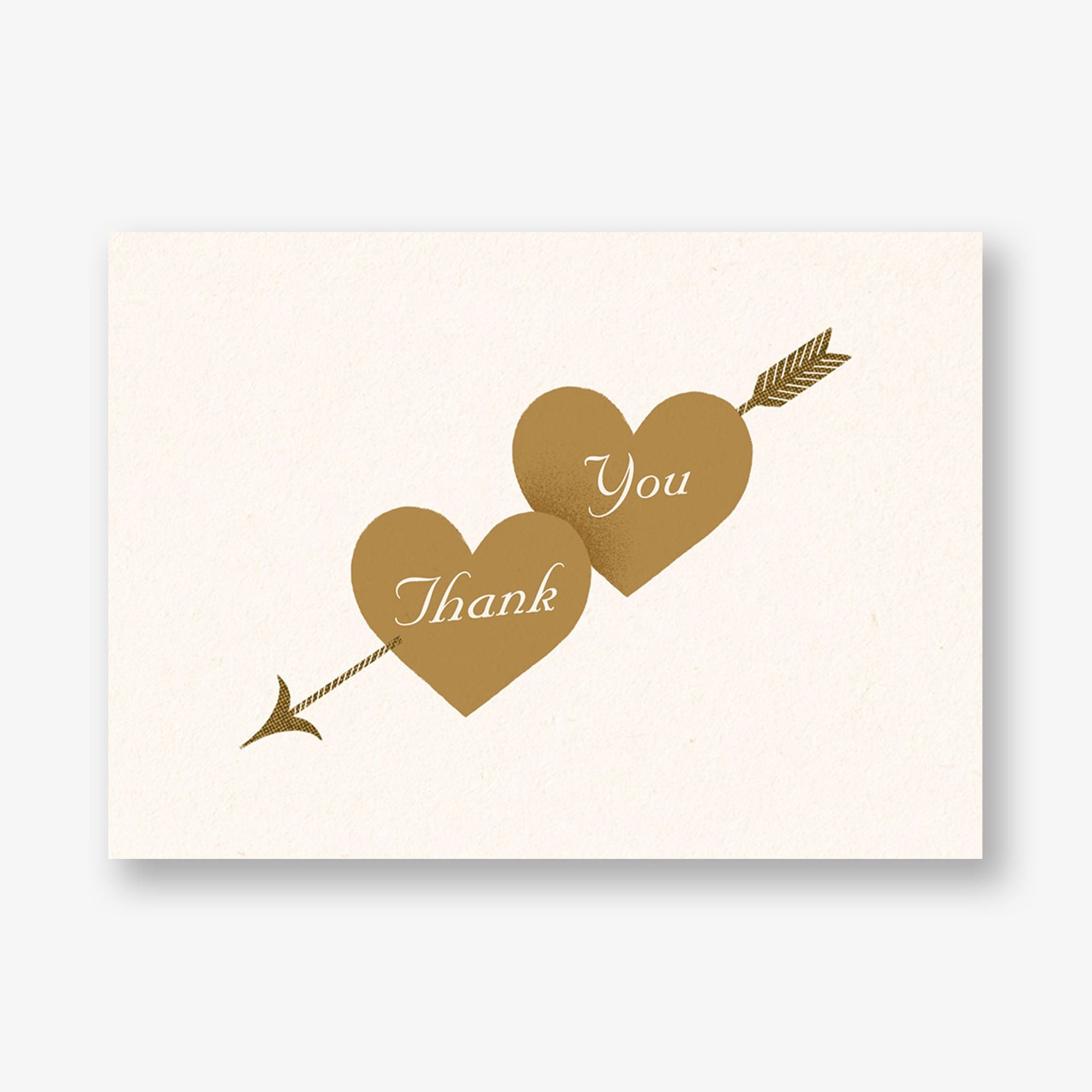 Vintage Hearts Thank You Card