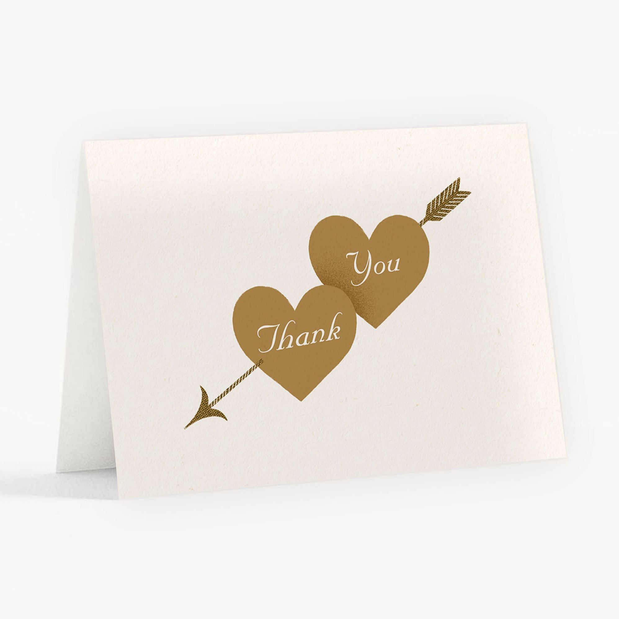 Vintage Hearts Thank You Card