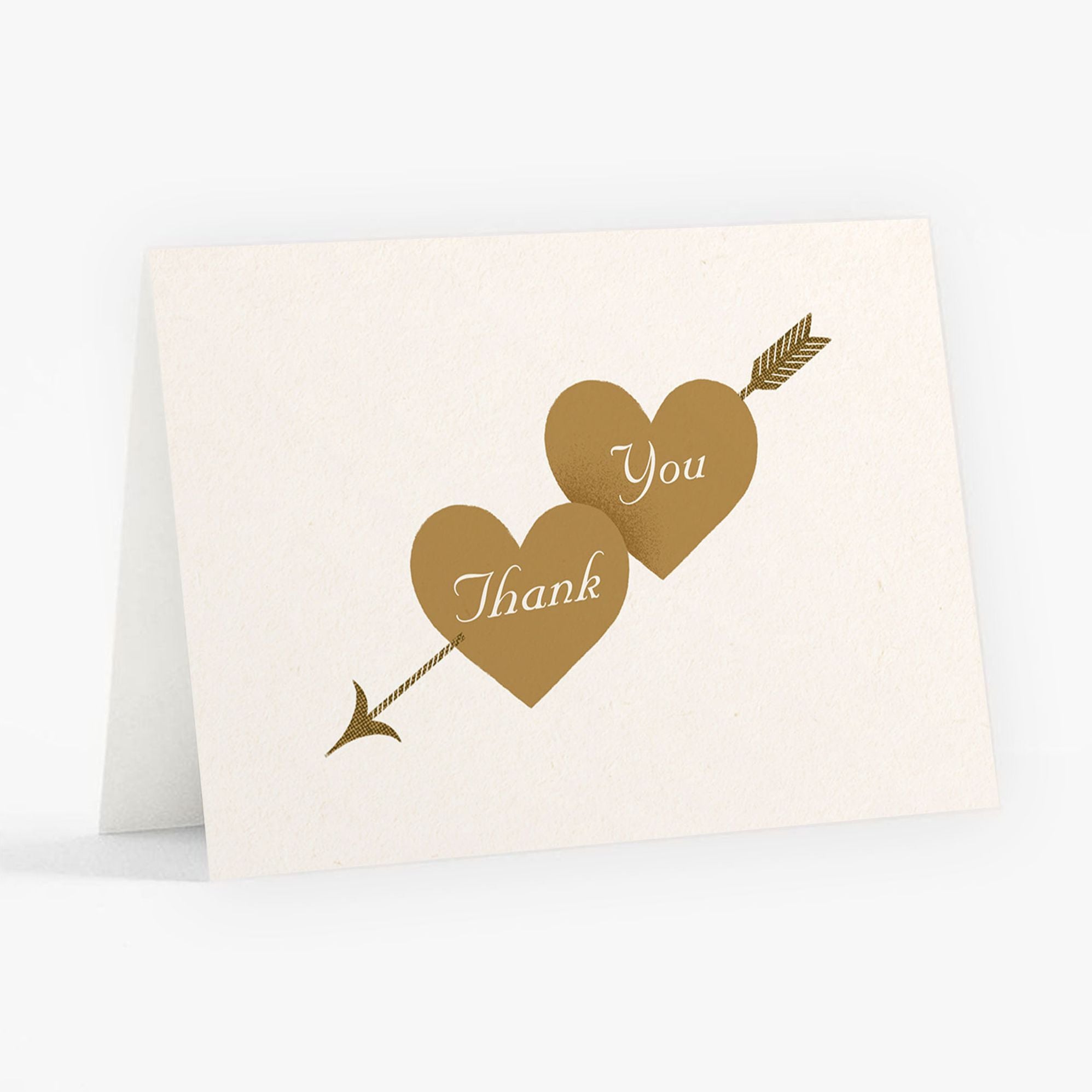 Vintage Hearts Thank You Card