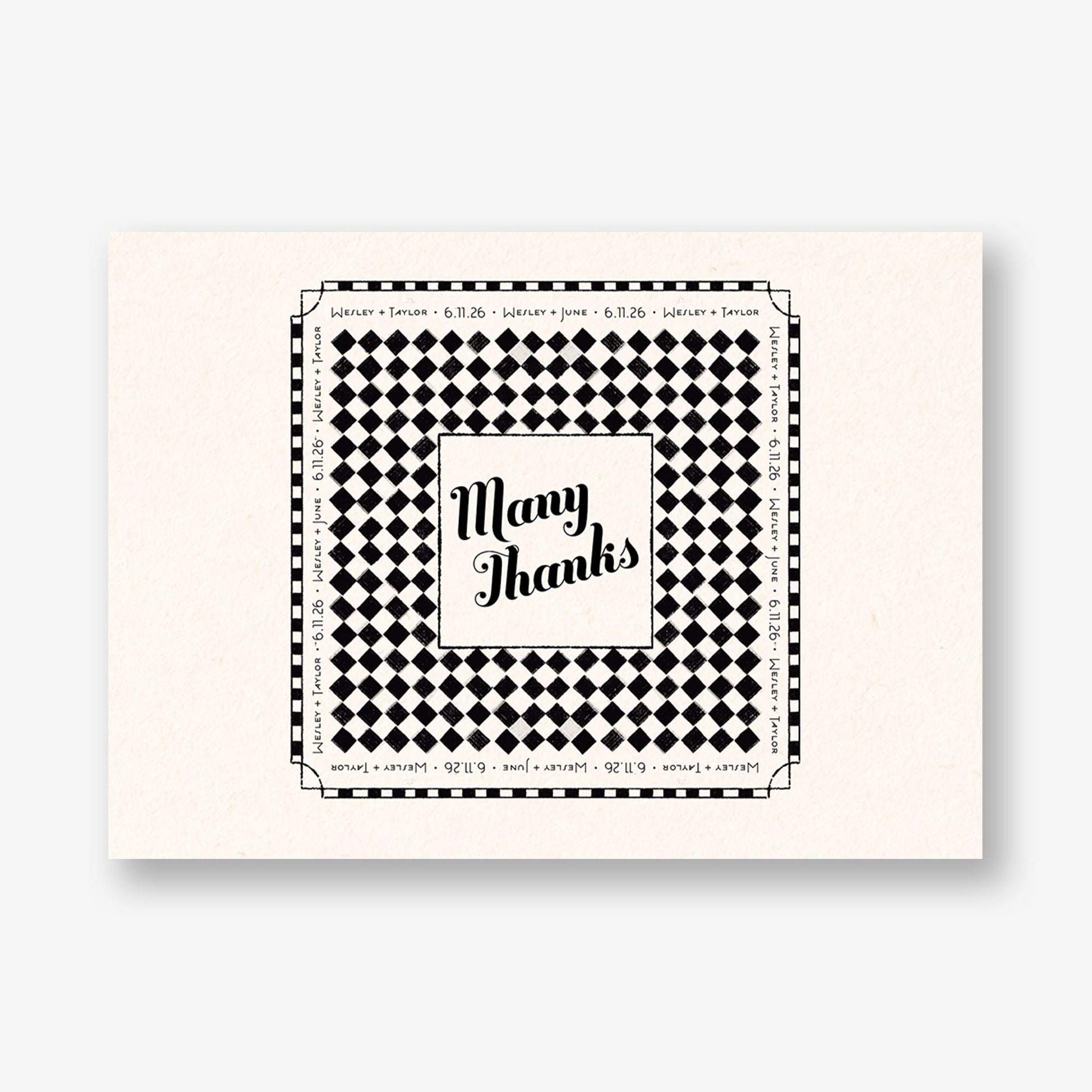 Vintage NYC Deli Thank You Card