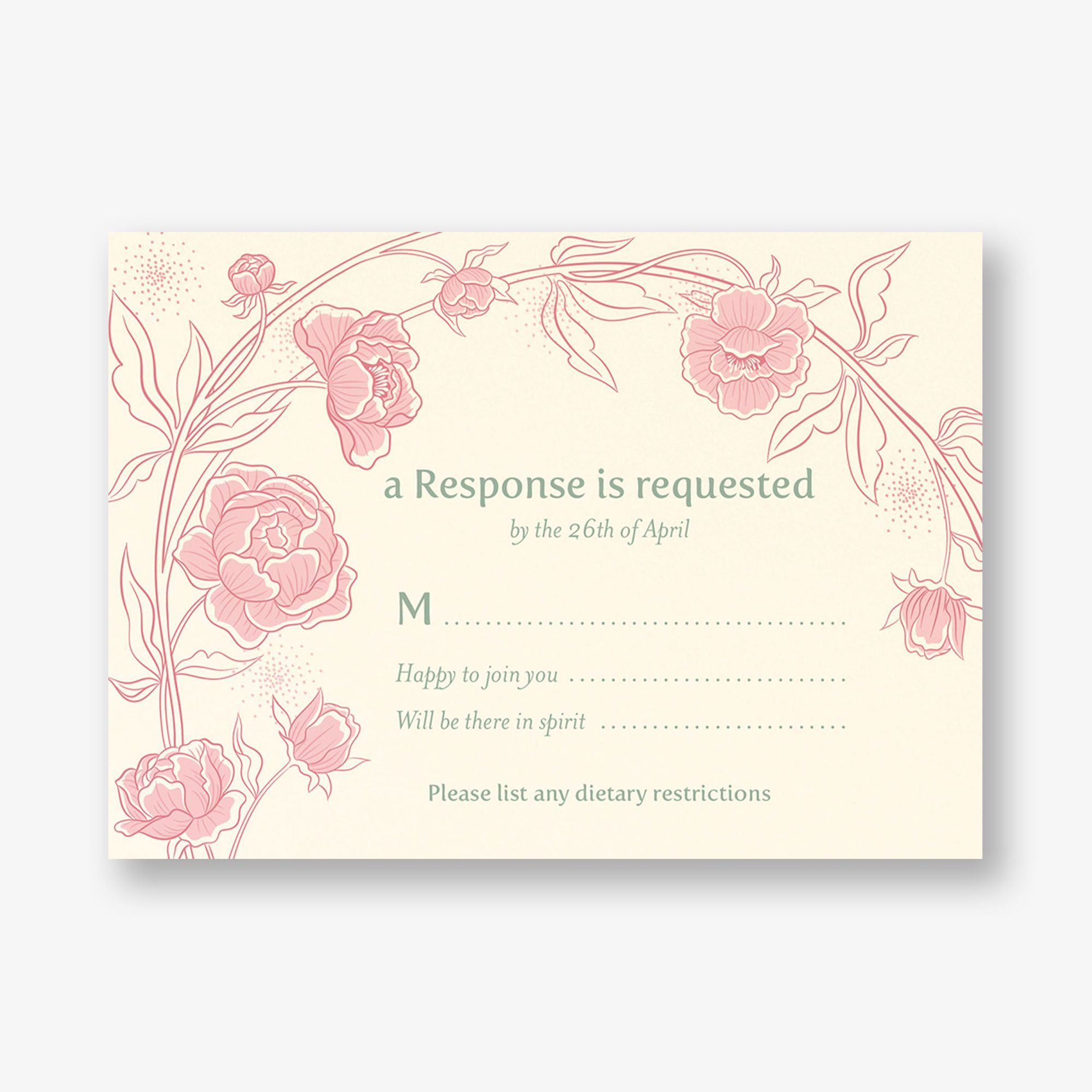 Champagne Glasses Response Card