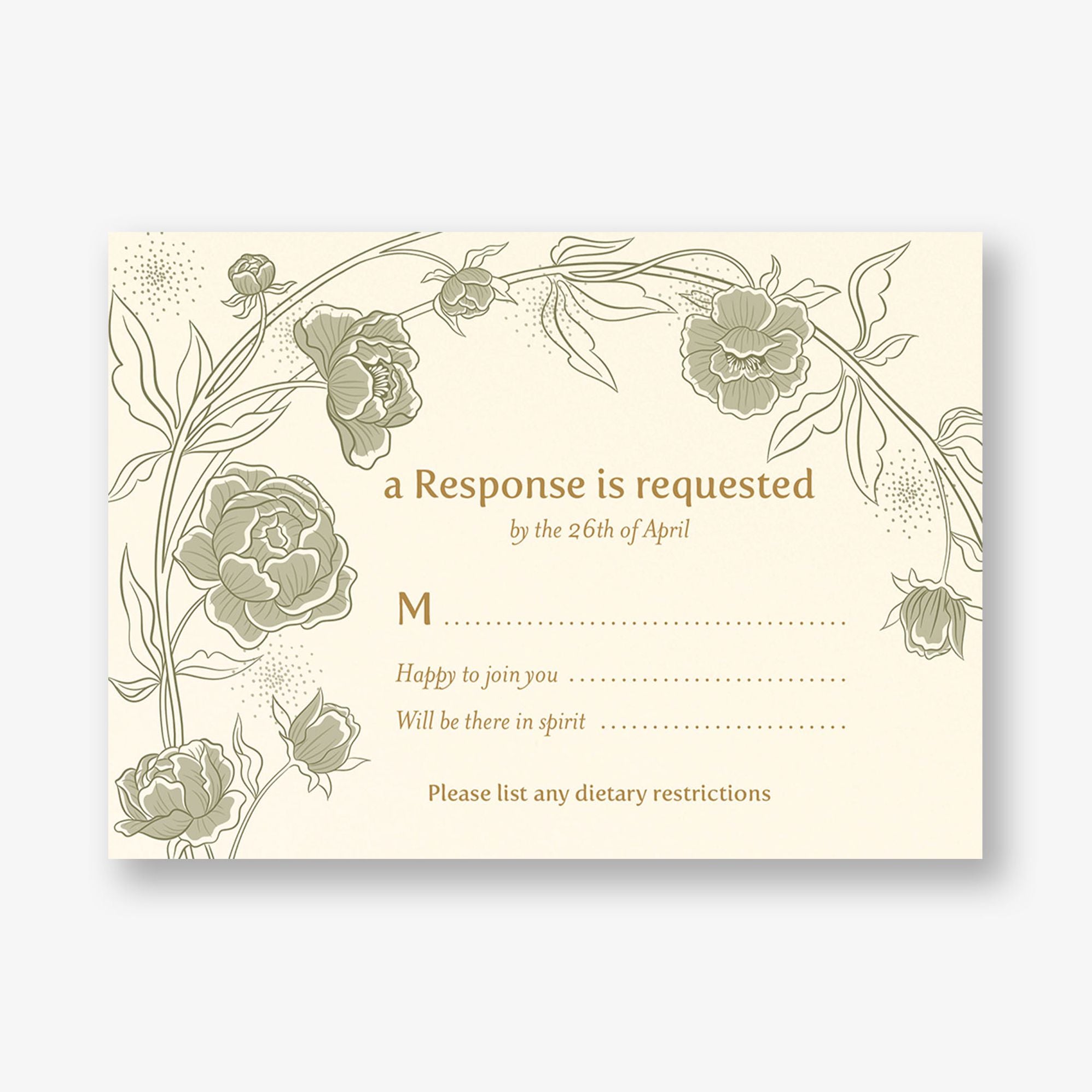 Champagne Glasses Response Card