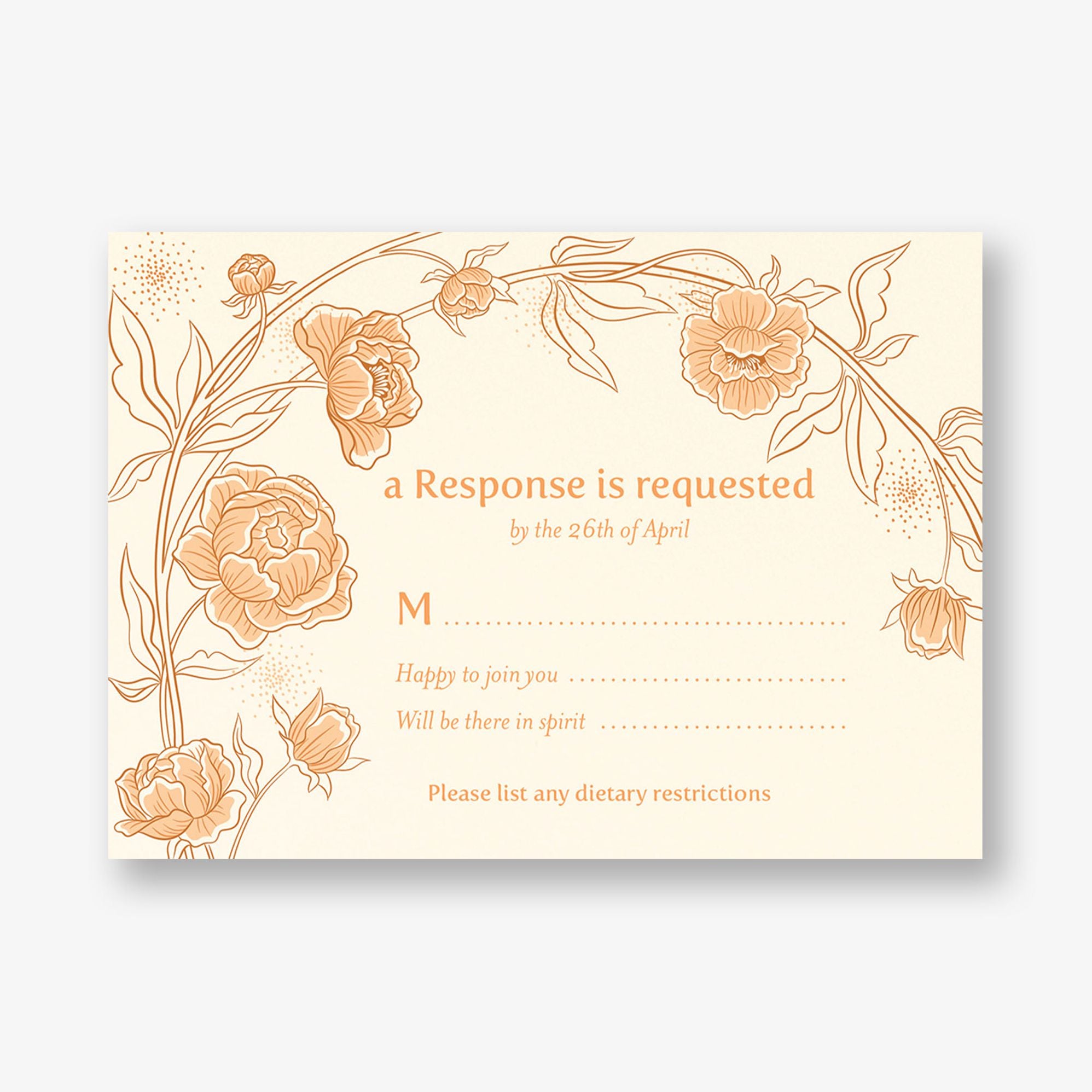 Champagne Glasses Response Card