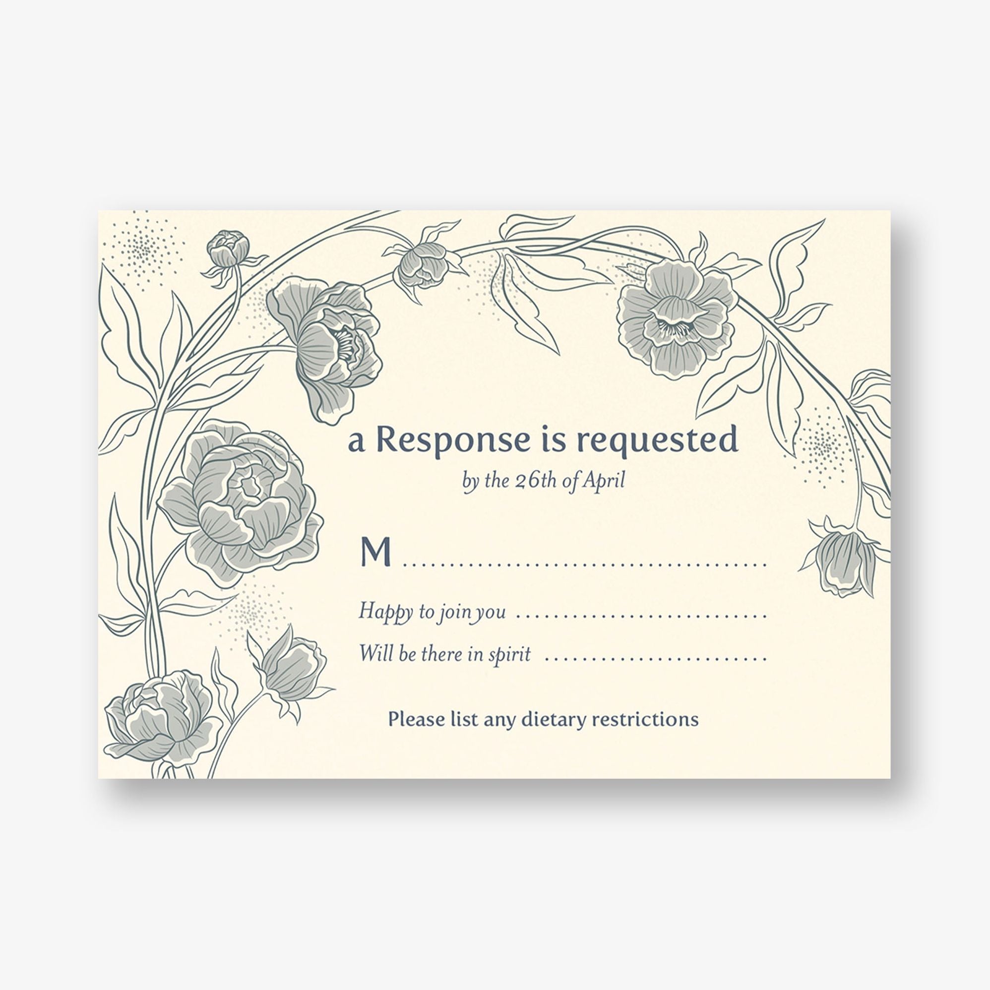 Champagne Glasses Response Card