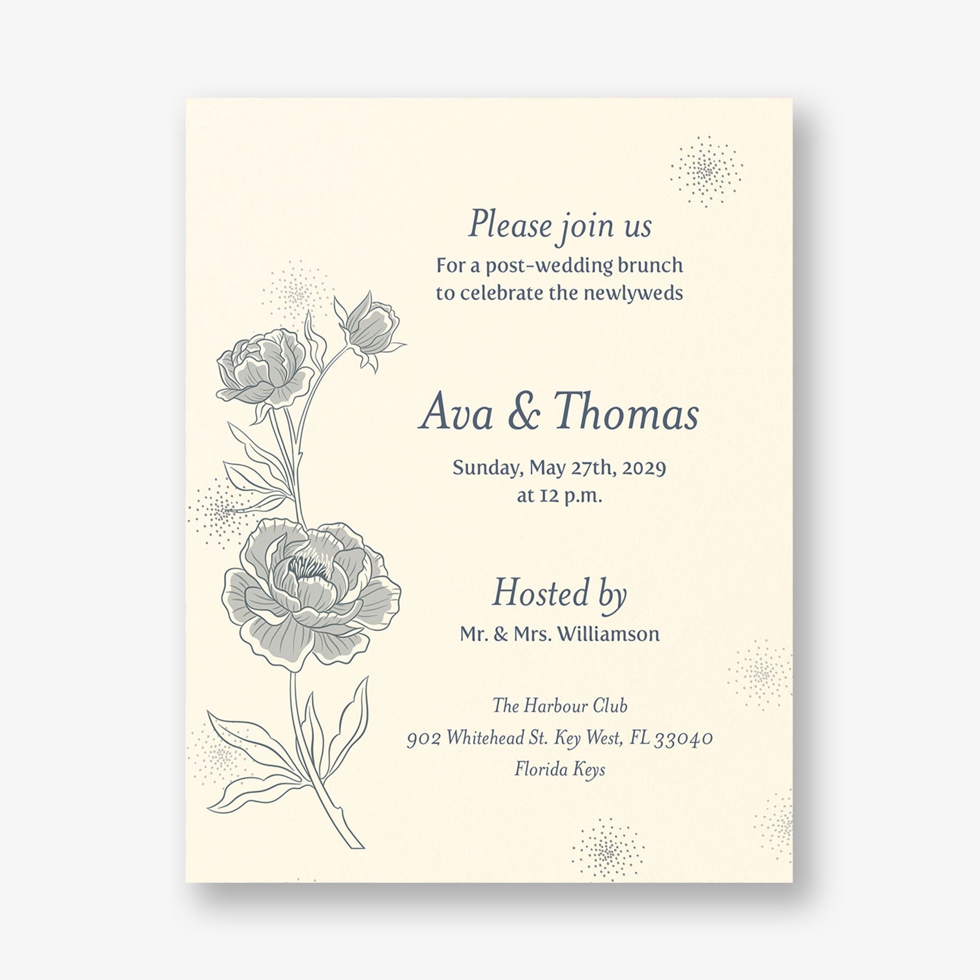Champagne Glasses Information Card
