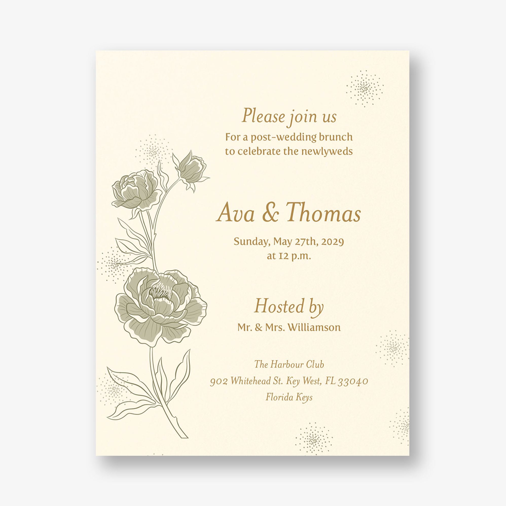 Champagne Glasses Information Card