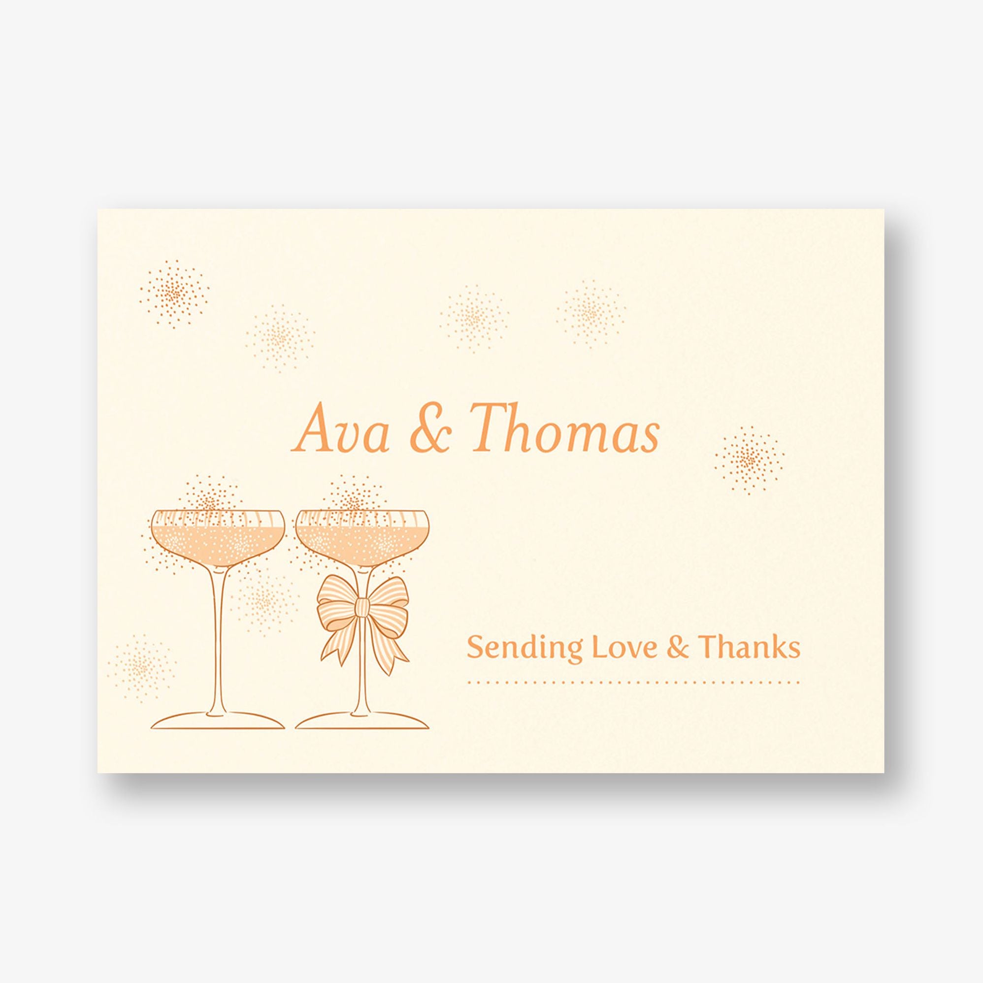 Champagne Glasses Thank You Card