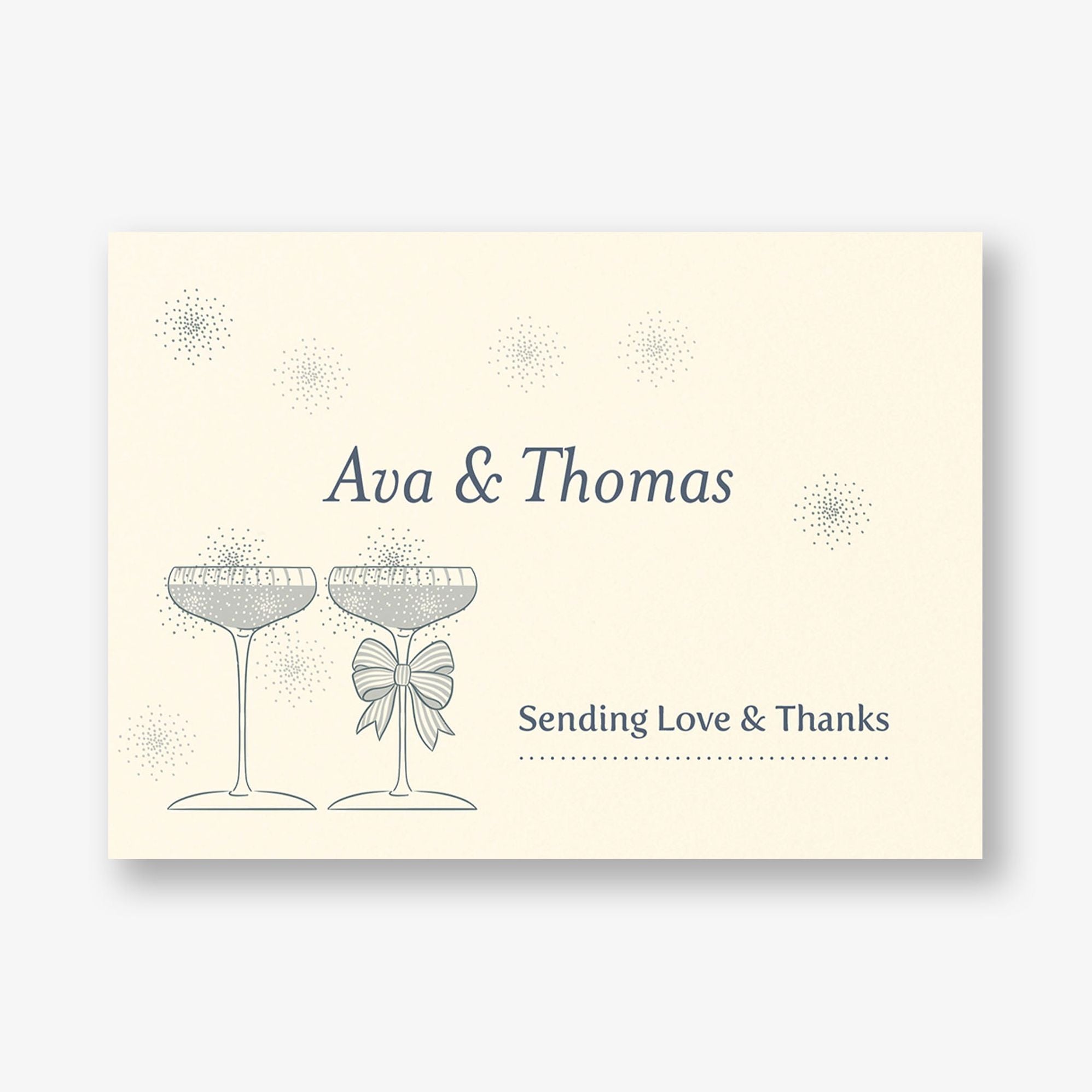 Champagne Glasses Thank You Card
