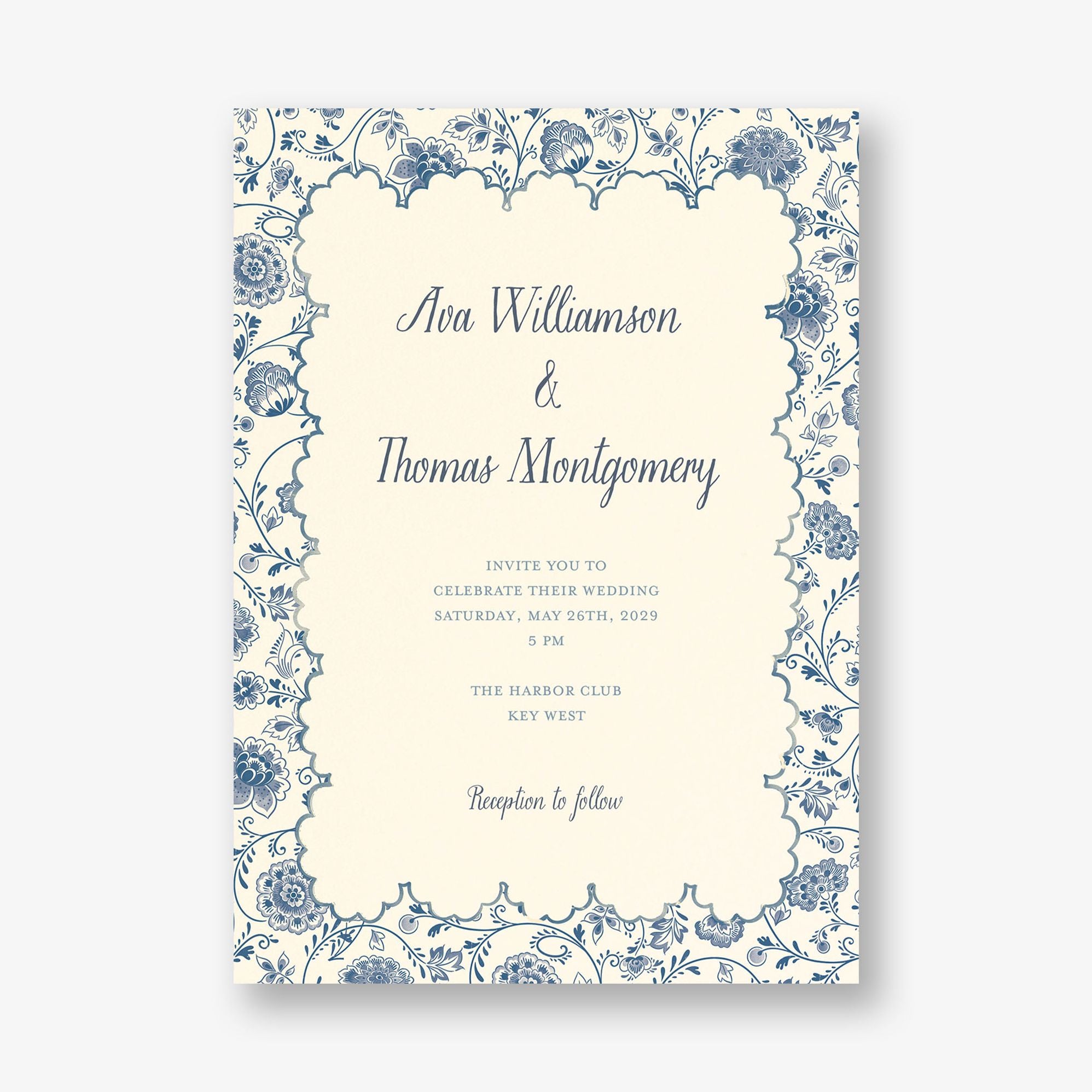 Delft Blue Wedding Invitation
