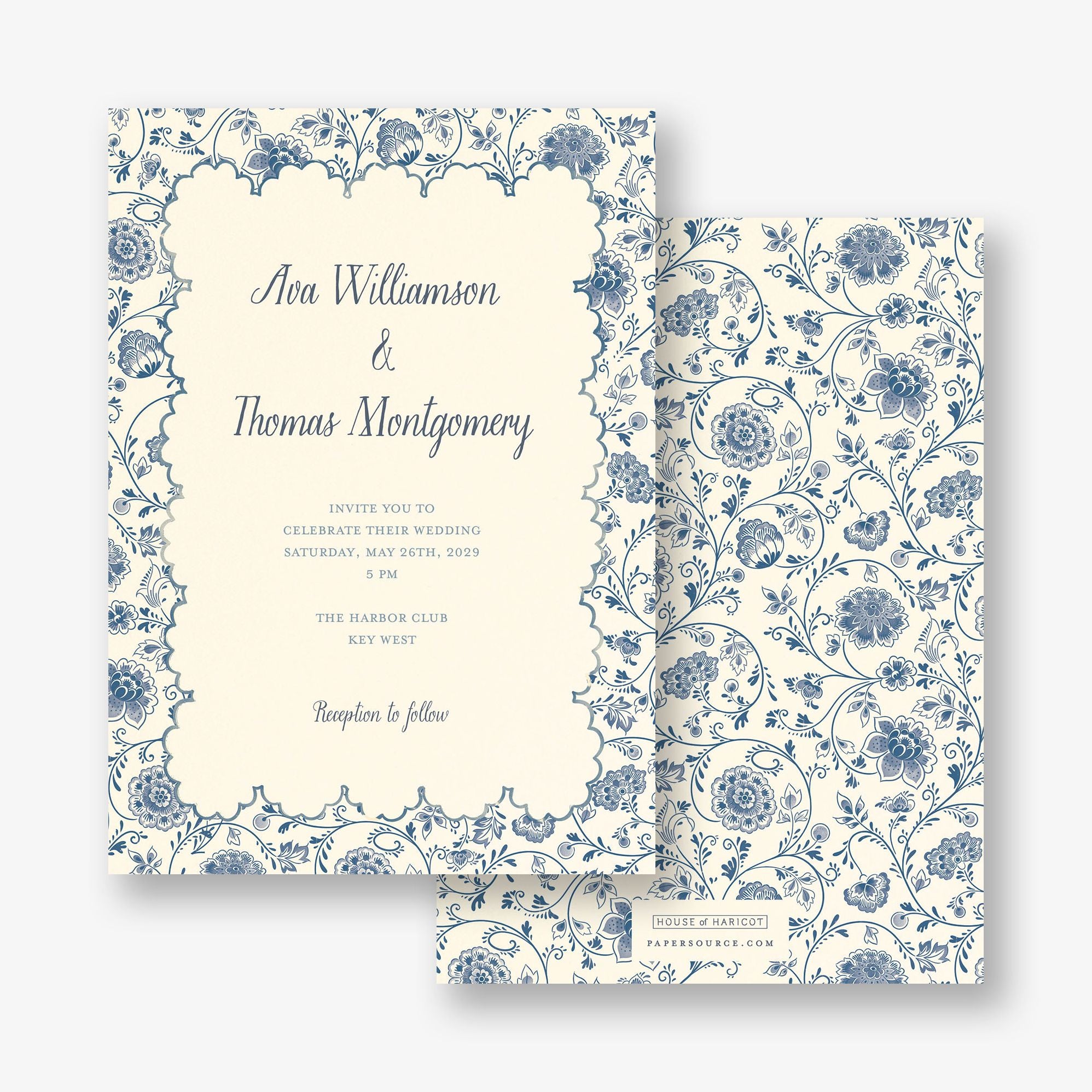 Delft Blue Wedding Invitation