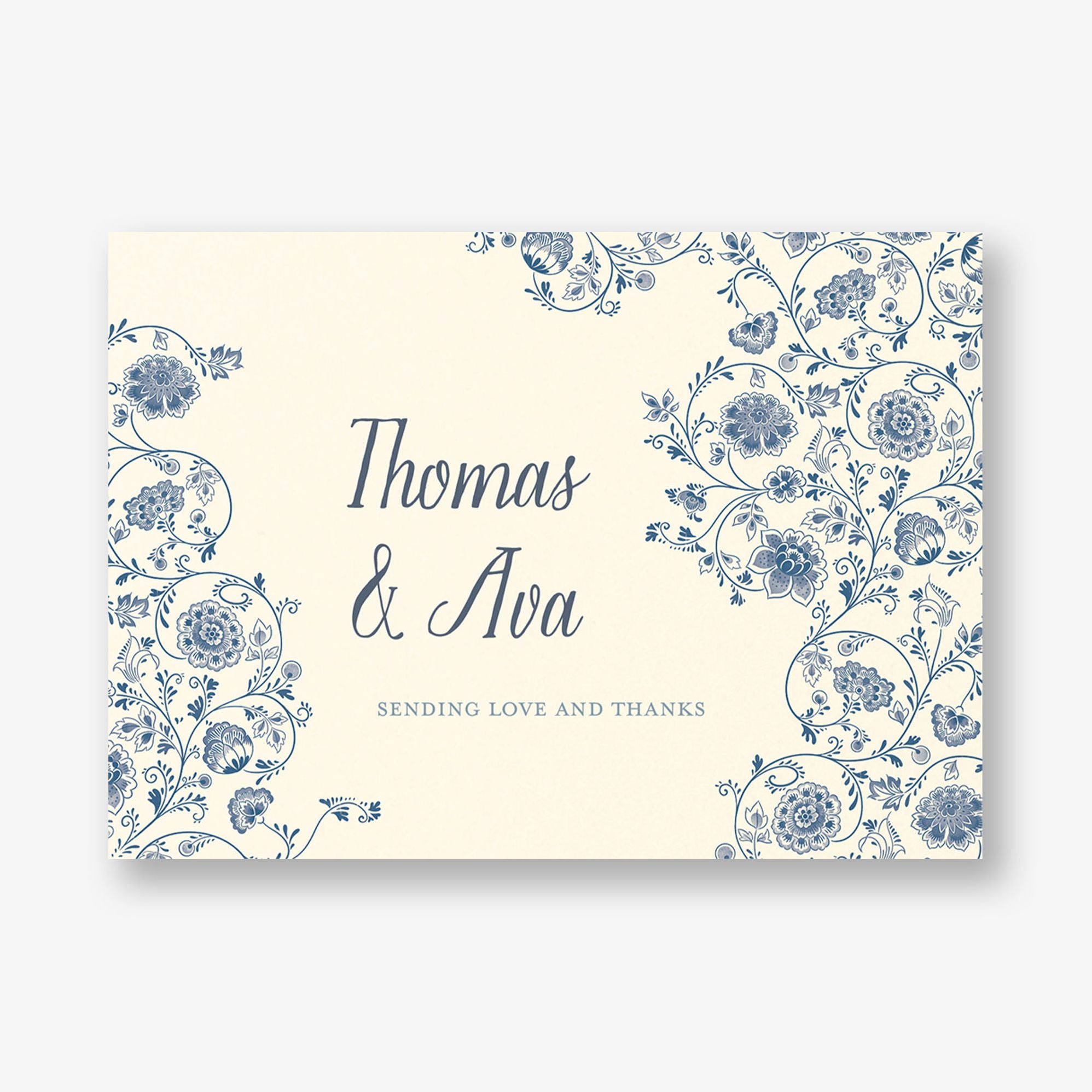 Delft Blue Thank You Card