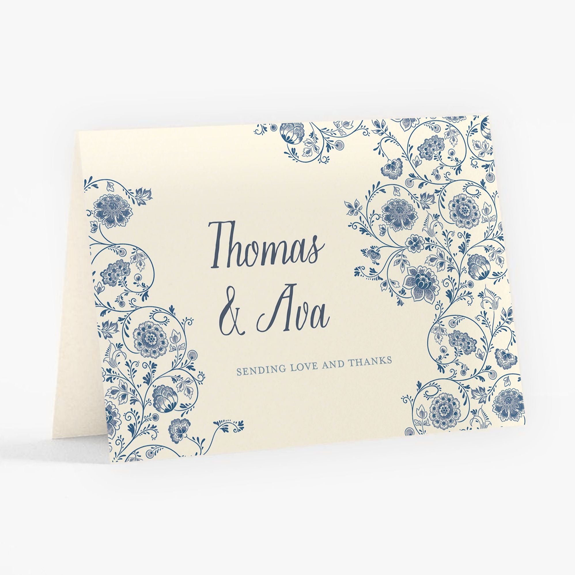 Delft Blue Thank You Card