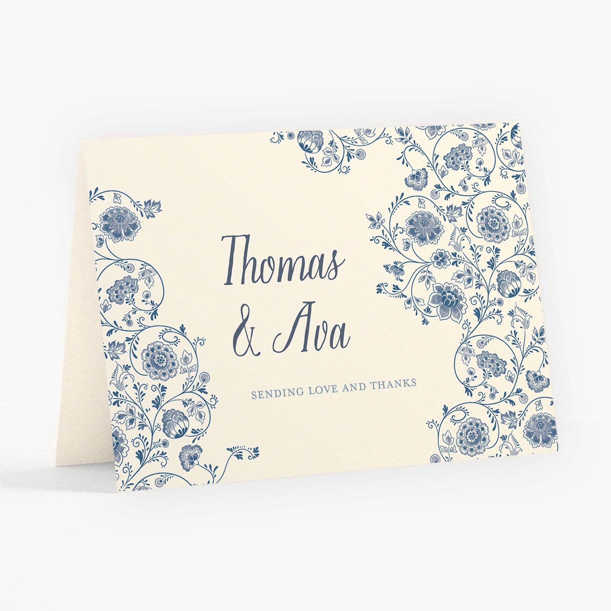 Delft Blue Thank You Card