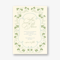 Lucky Clovers Wedding Invitation