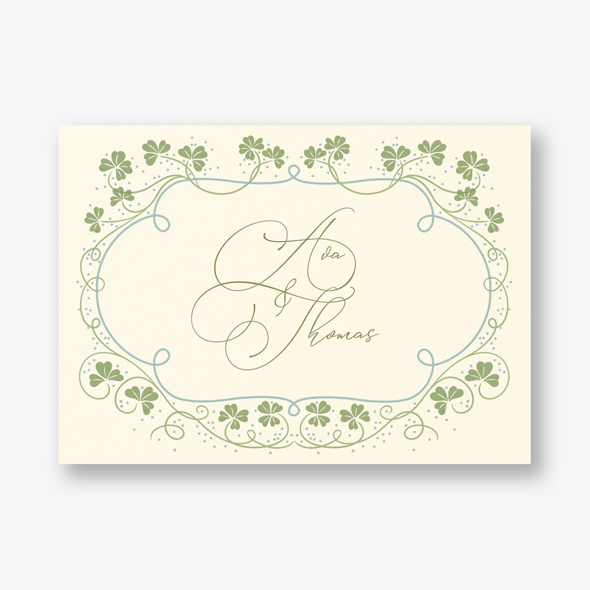 Lucky Clovers Thank You Card