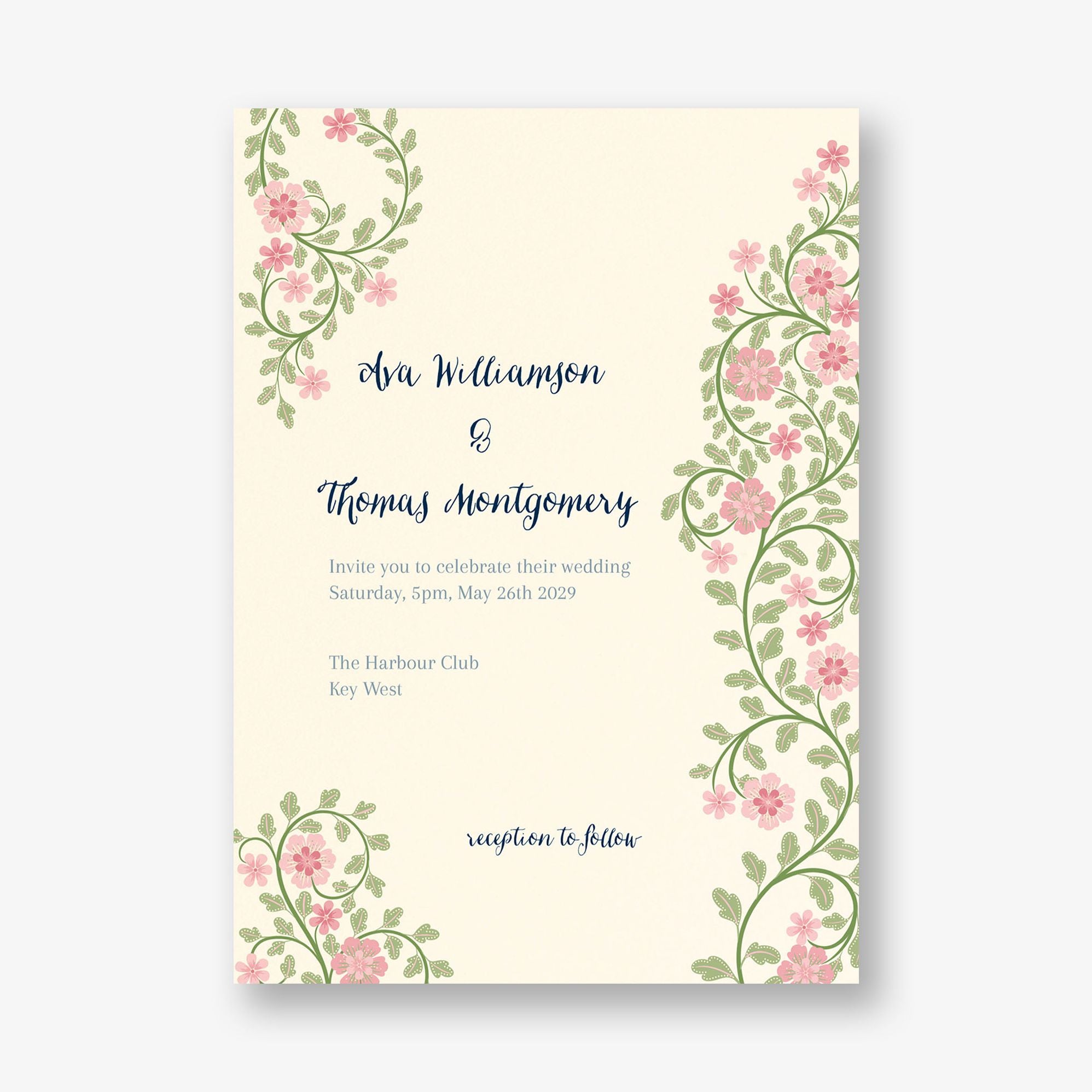 Flower Garden Wedding Invitation