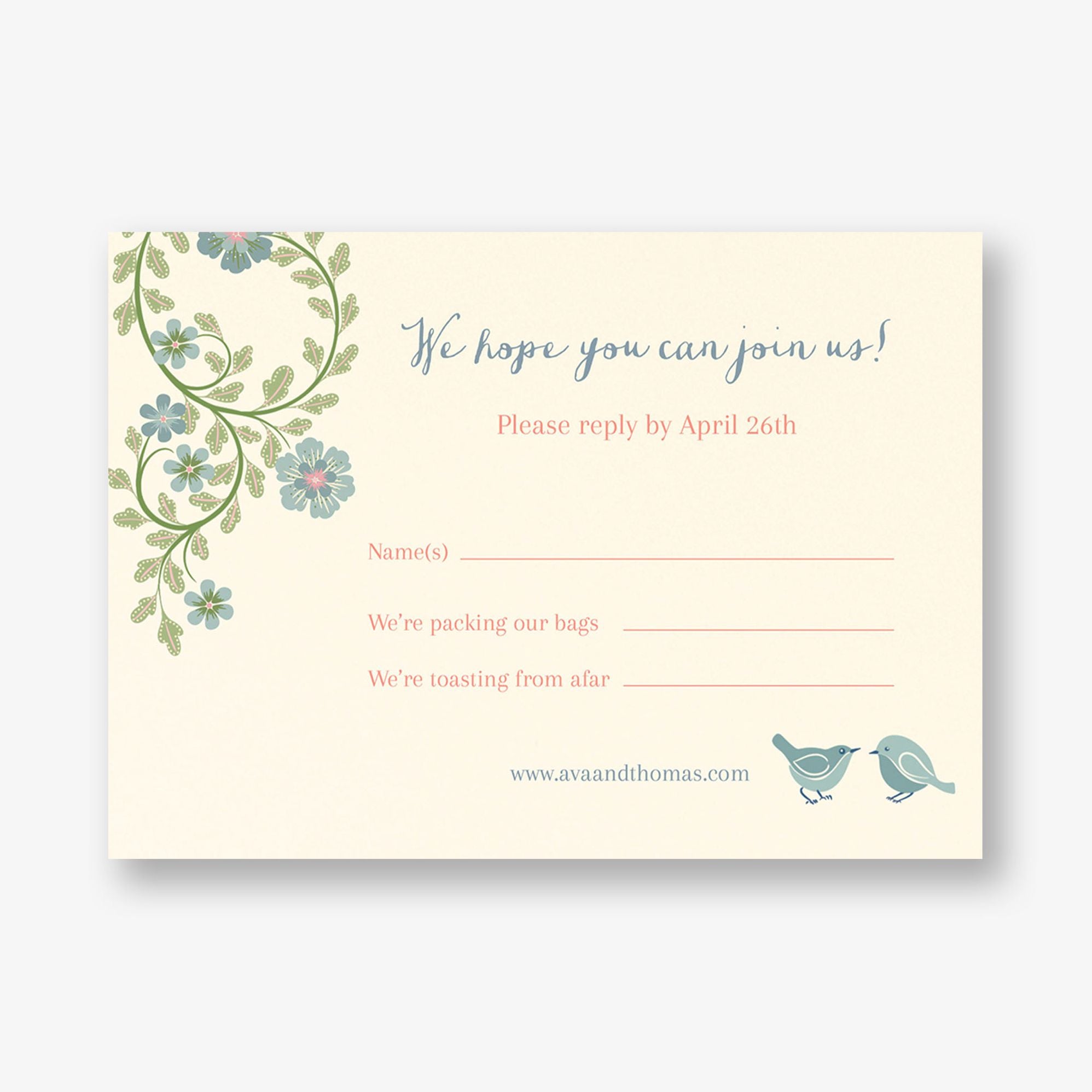 Flower Garden Response Card