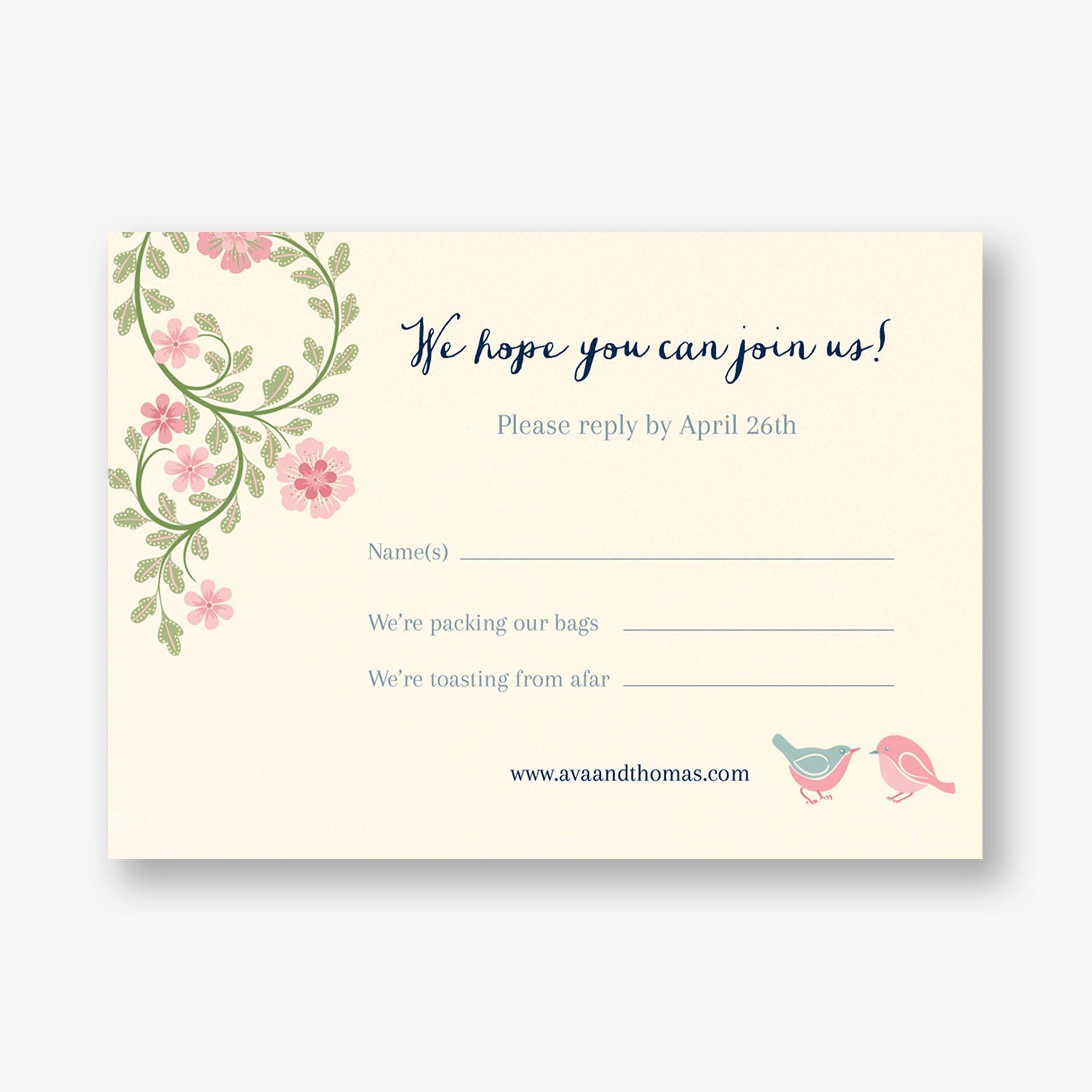 Flower Garden Response Card