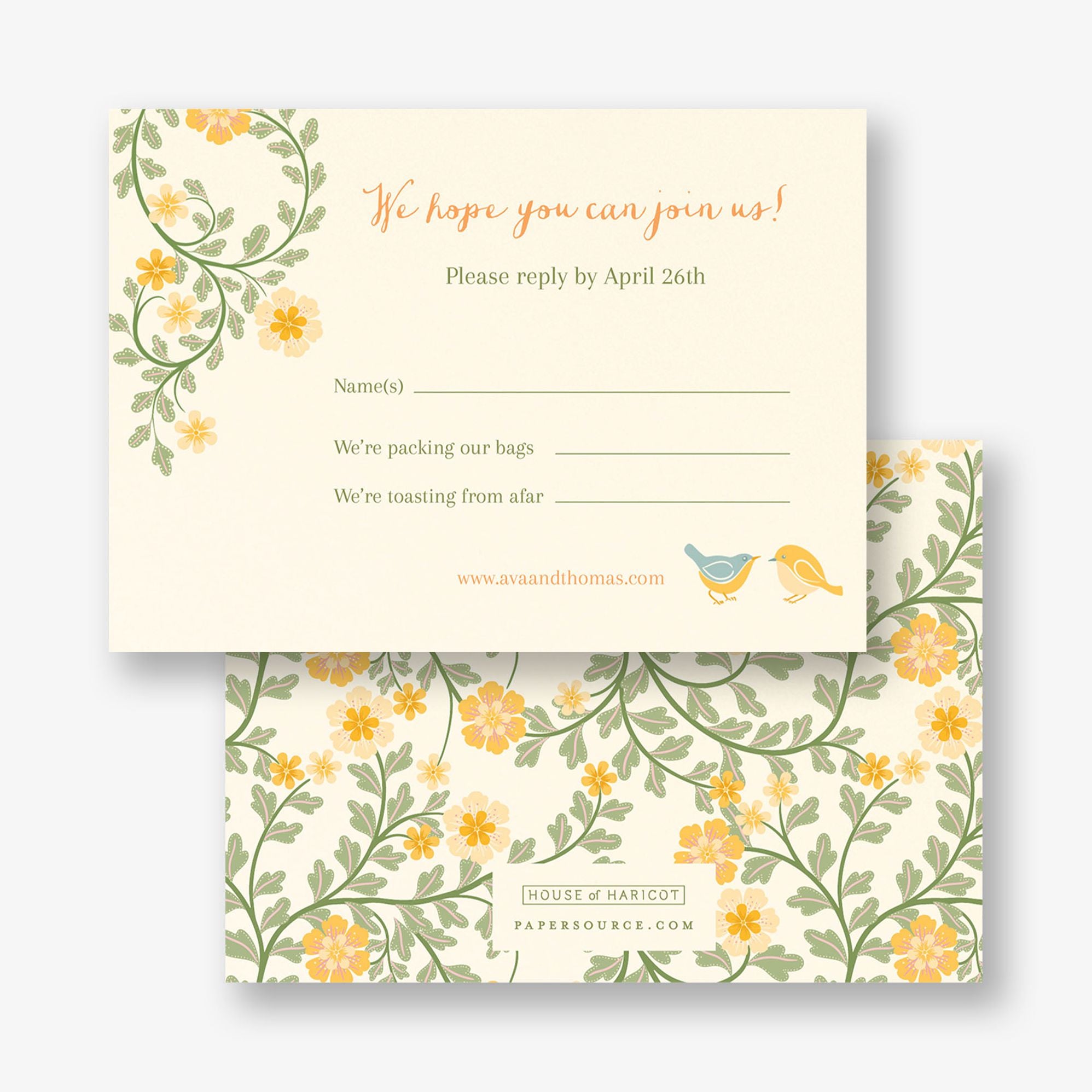Flower Garden Response Card