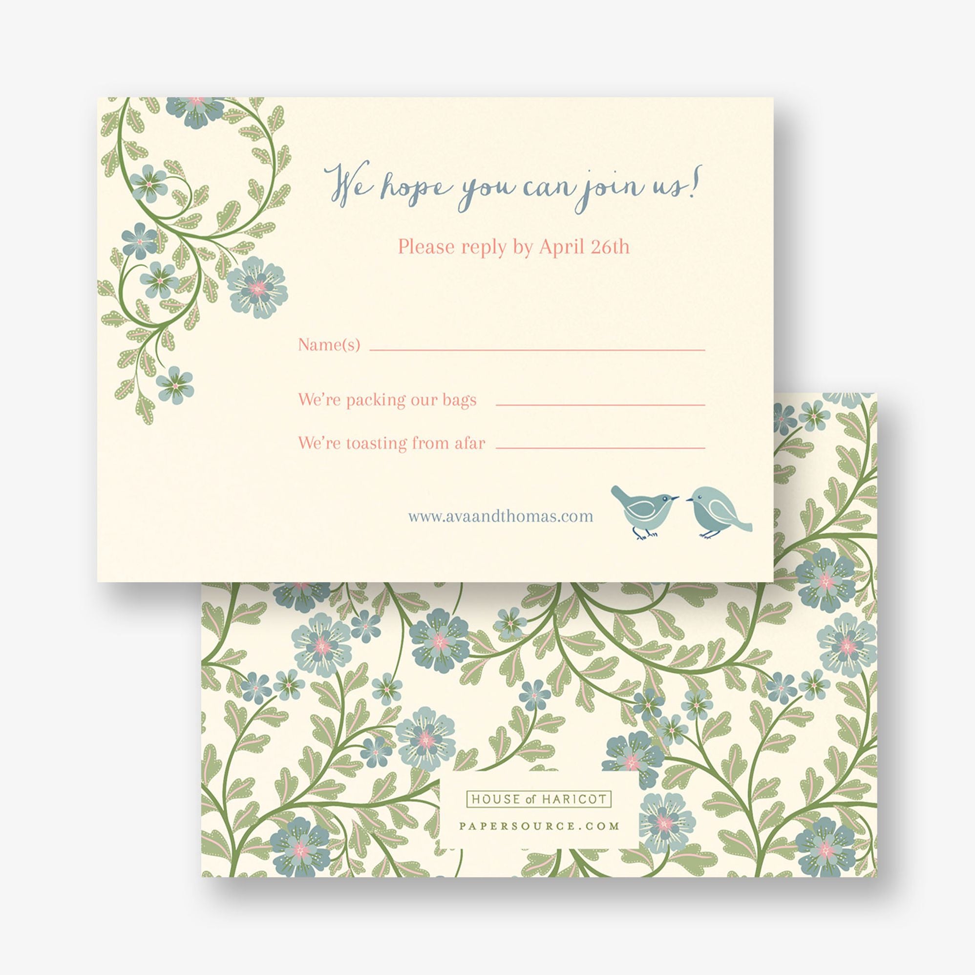 Flower Garden Response Card