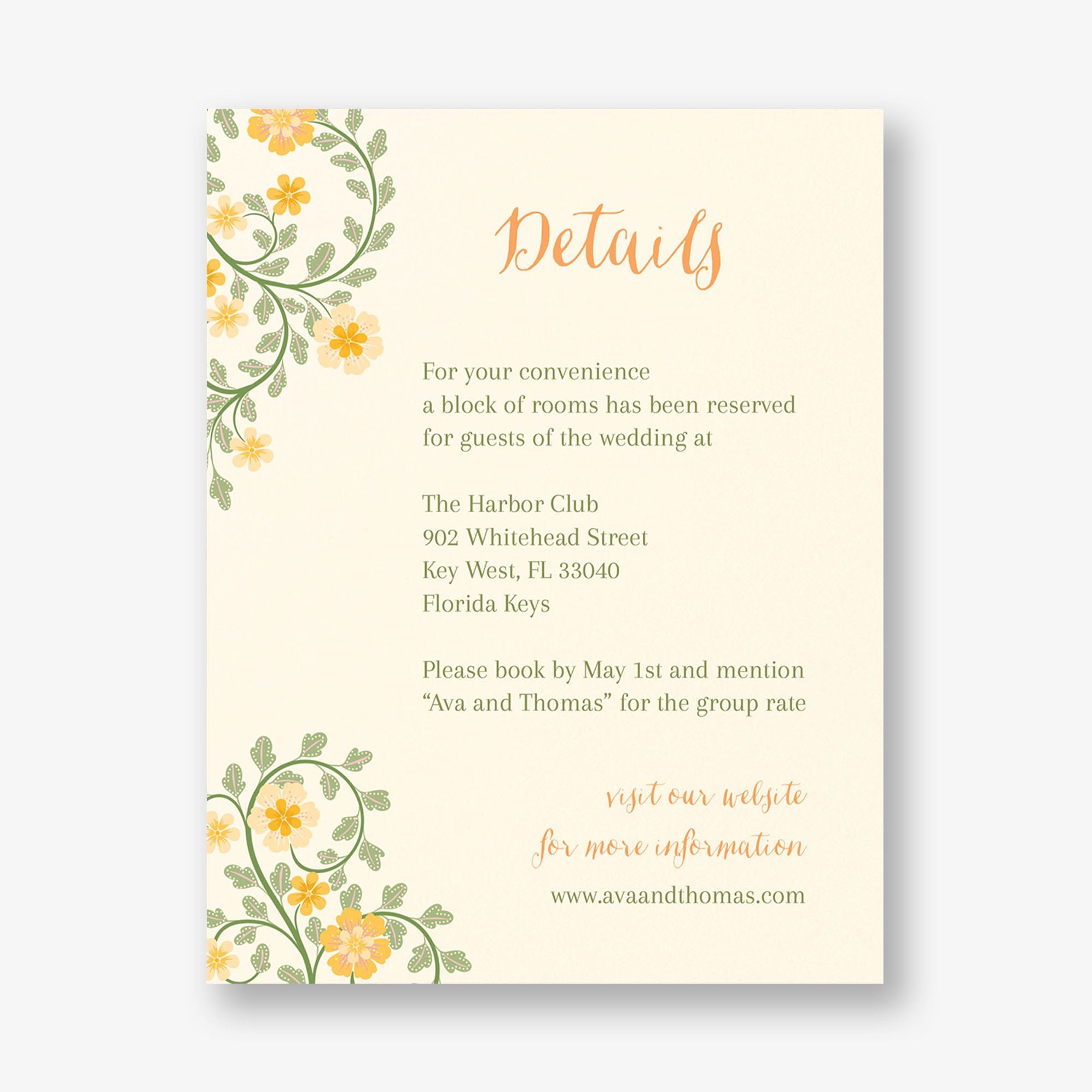 Flower Garden Information Card
