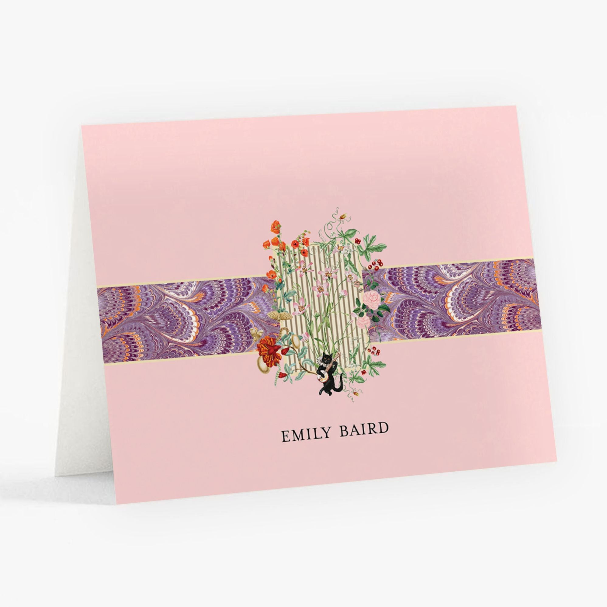 Marbled Menagerie Folded Stationery