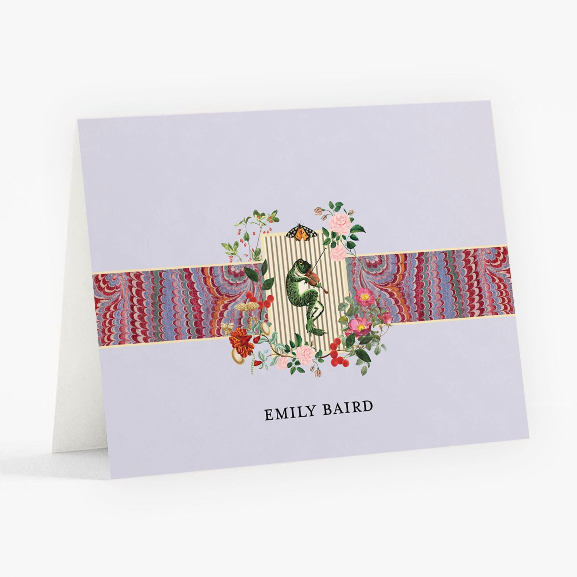 Marbled Menagerie Folded Stationery