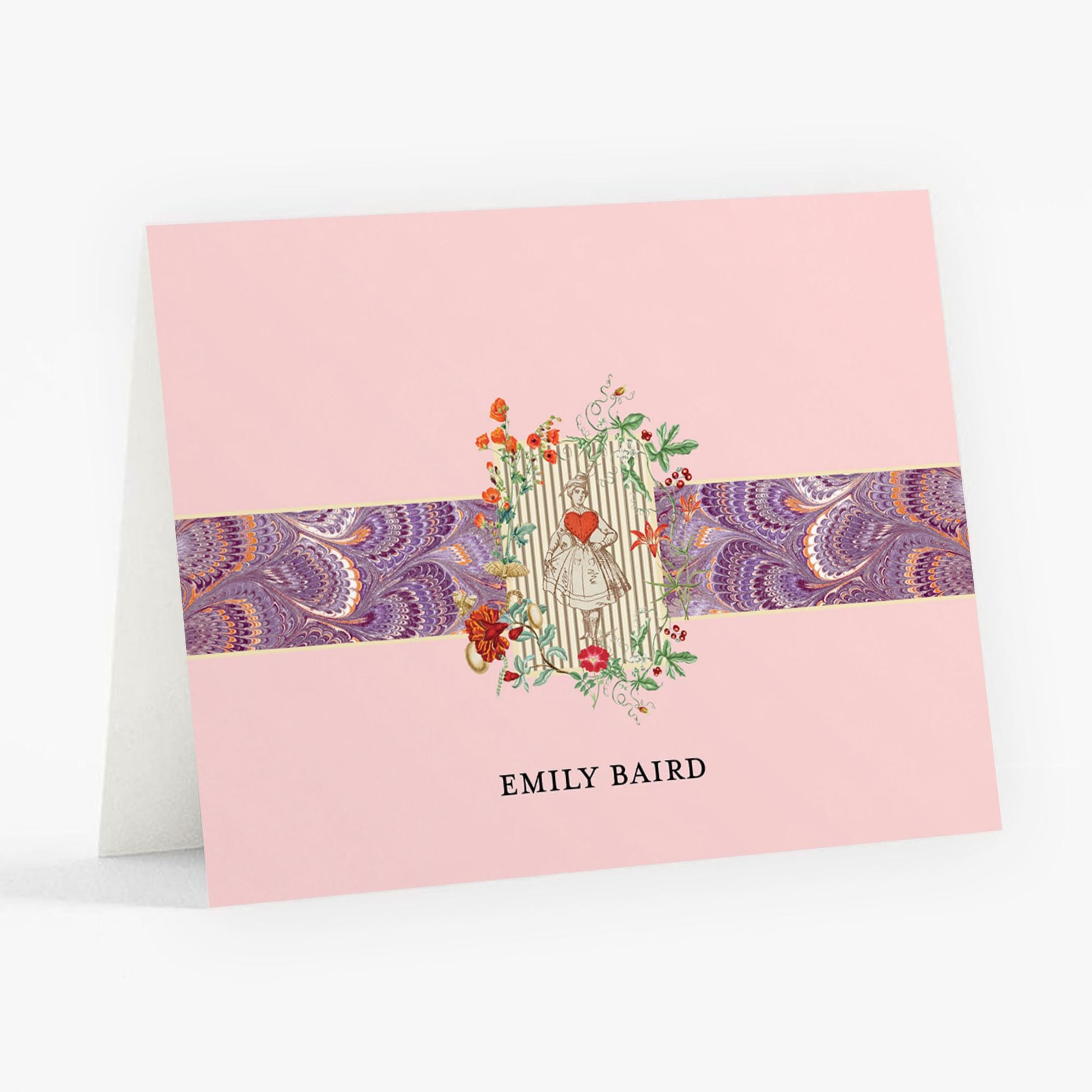 Marbled Menagerie Folded Stationery