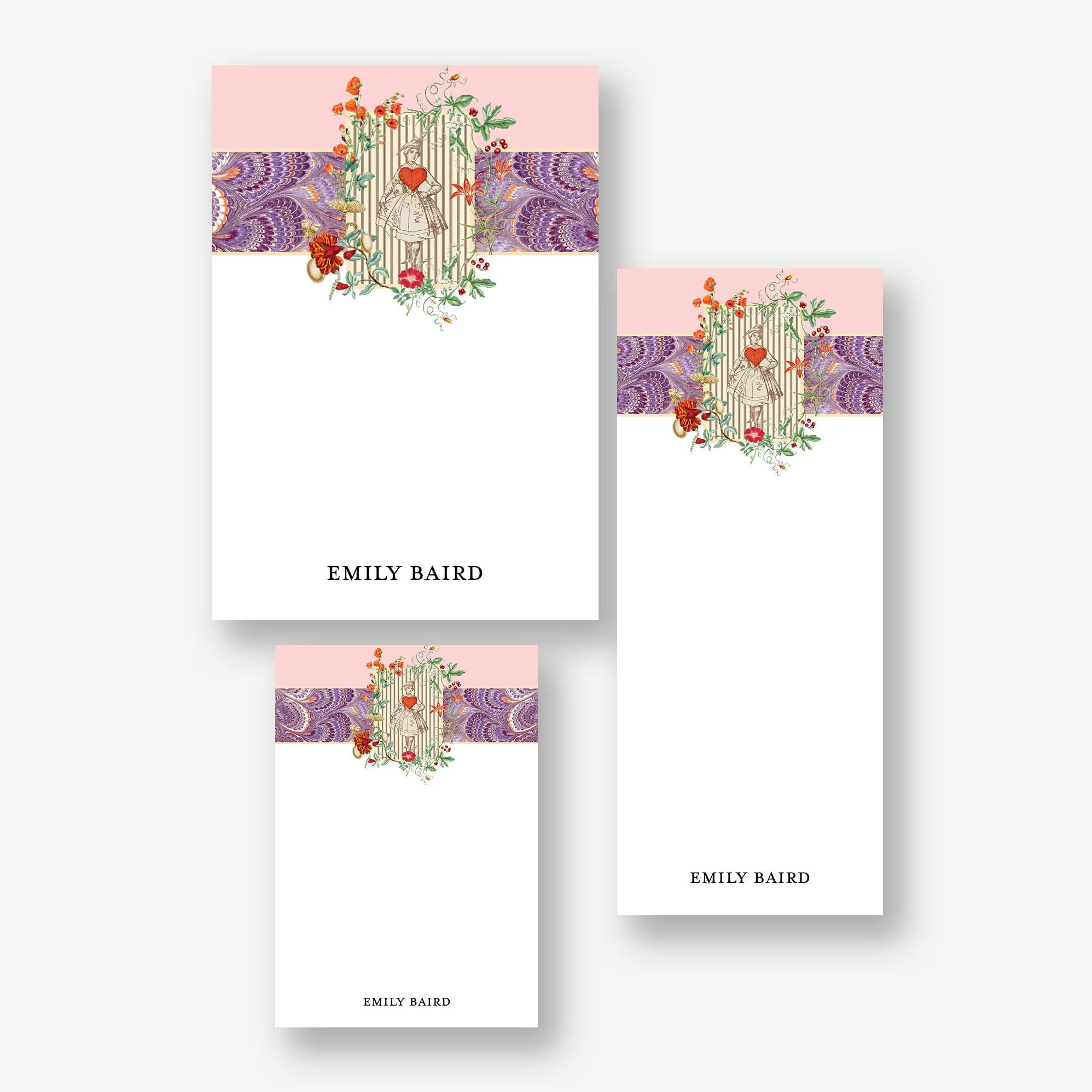Marbled Menagerie Personalized Mixed Notepad Set