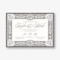 Vintage Lace Wedding Invitation