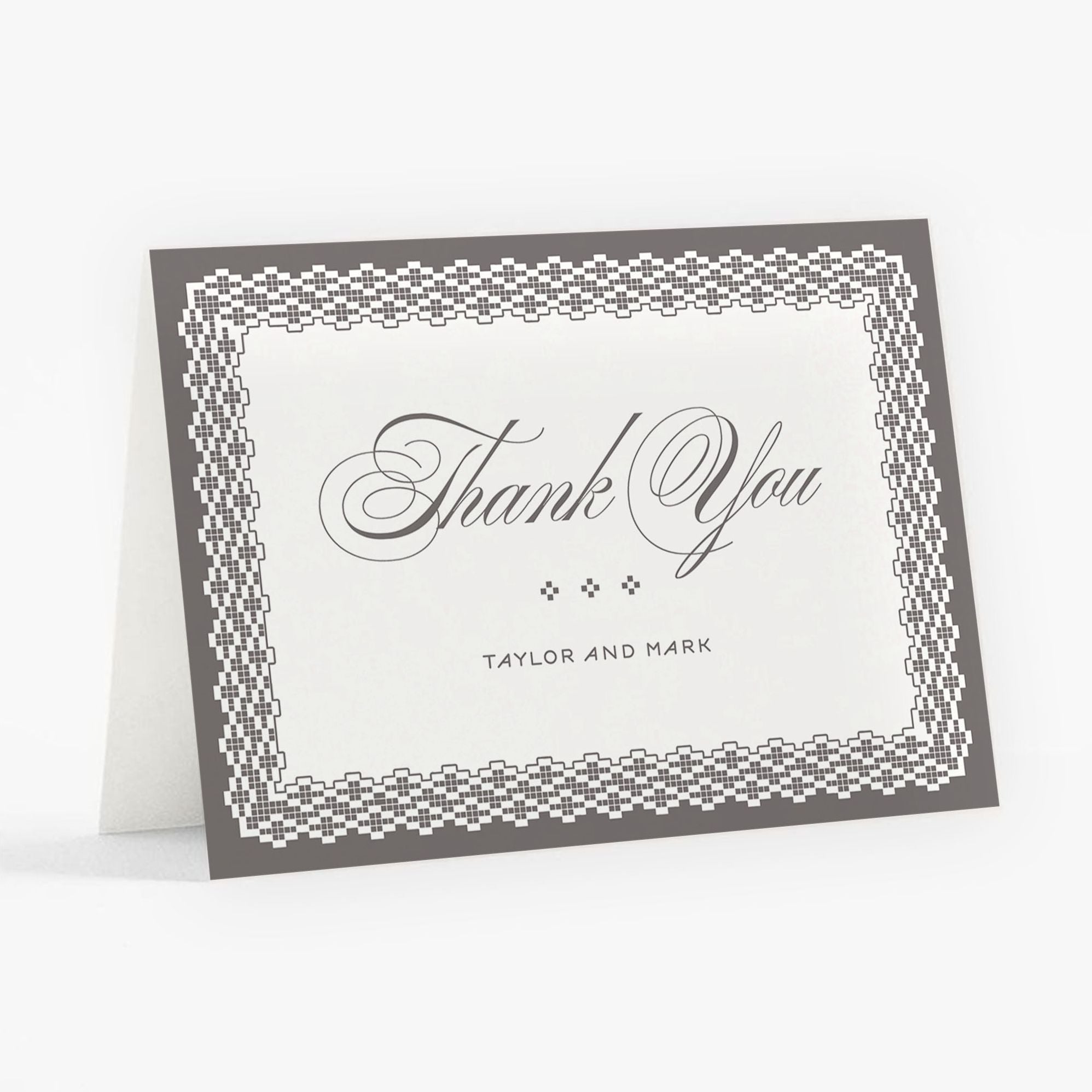 Vintage Lace Thank You Card