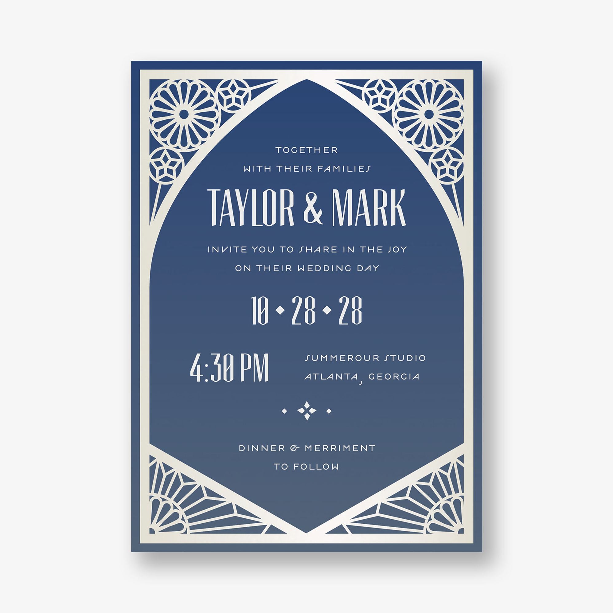Stained Glass Foil Wedding Invitation