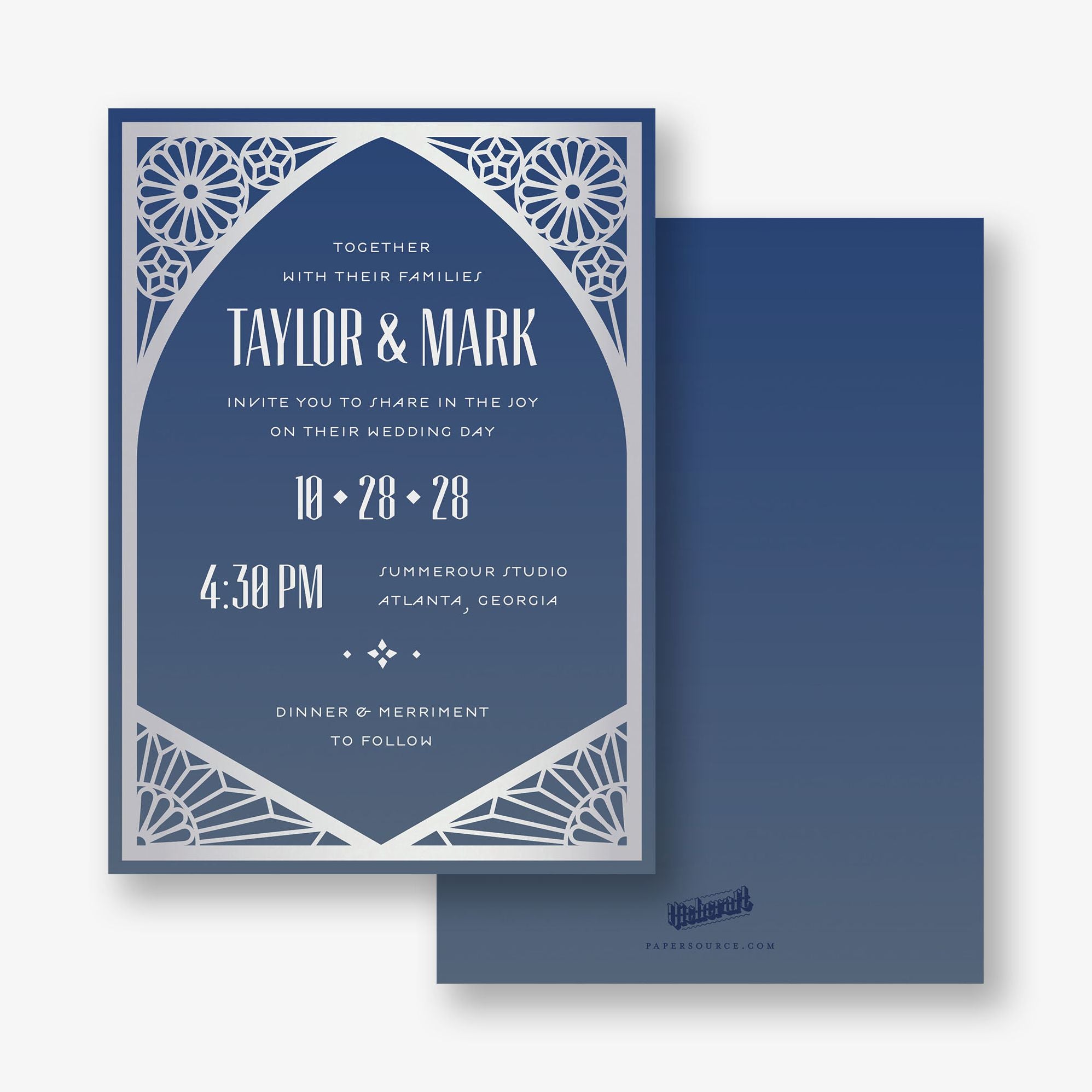 Stained Glass Foil Wedding Invitation