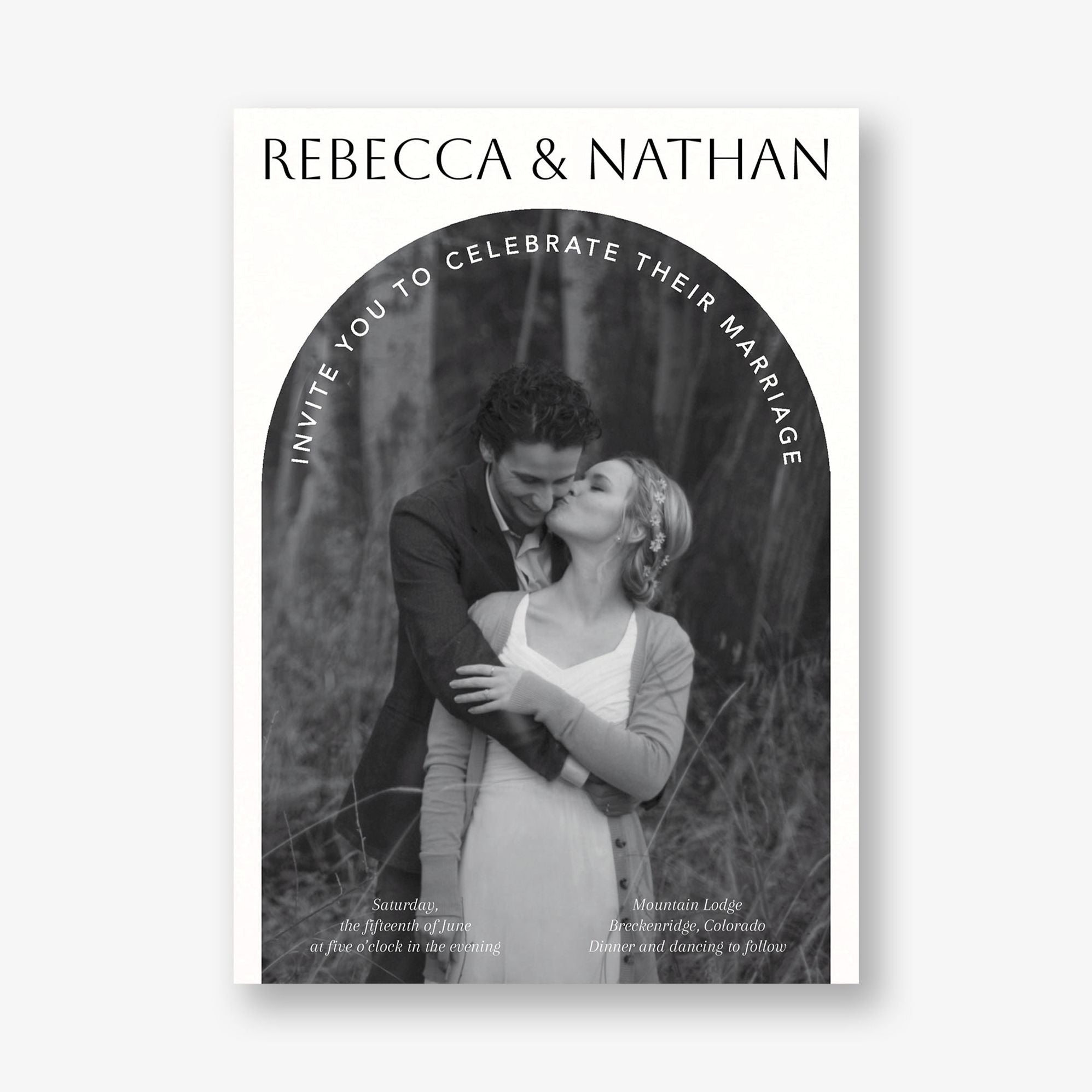 Photo Arch Wedding Invitation